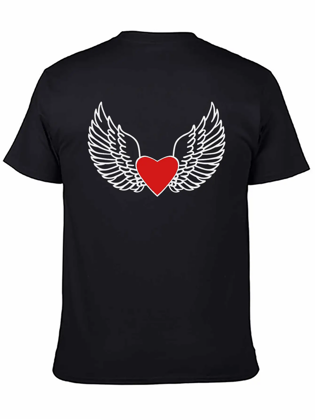 Heart And Wings Casual Graphic T-Shirt – Simple And Comfortable Daily Wear