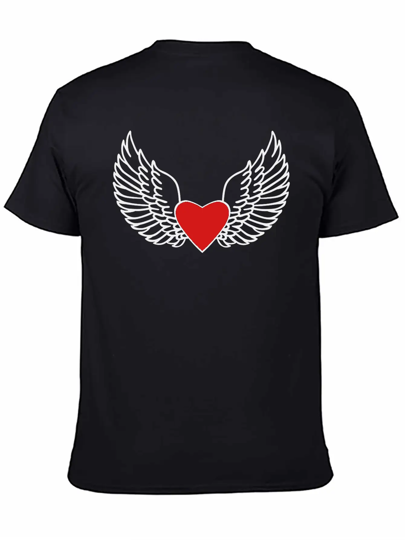 Heart And Wings Casual Graphic T-Shirt – Simple And Comfortable Daily Wear