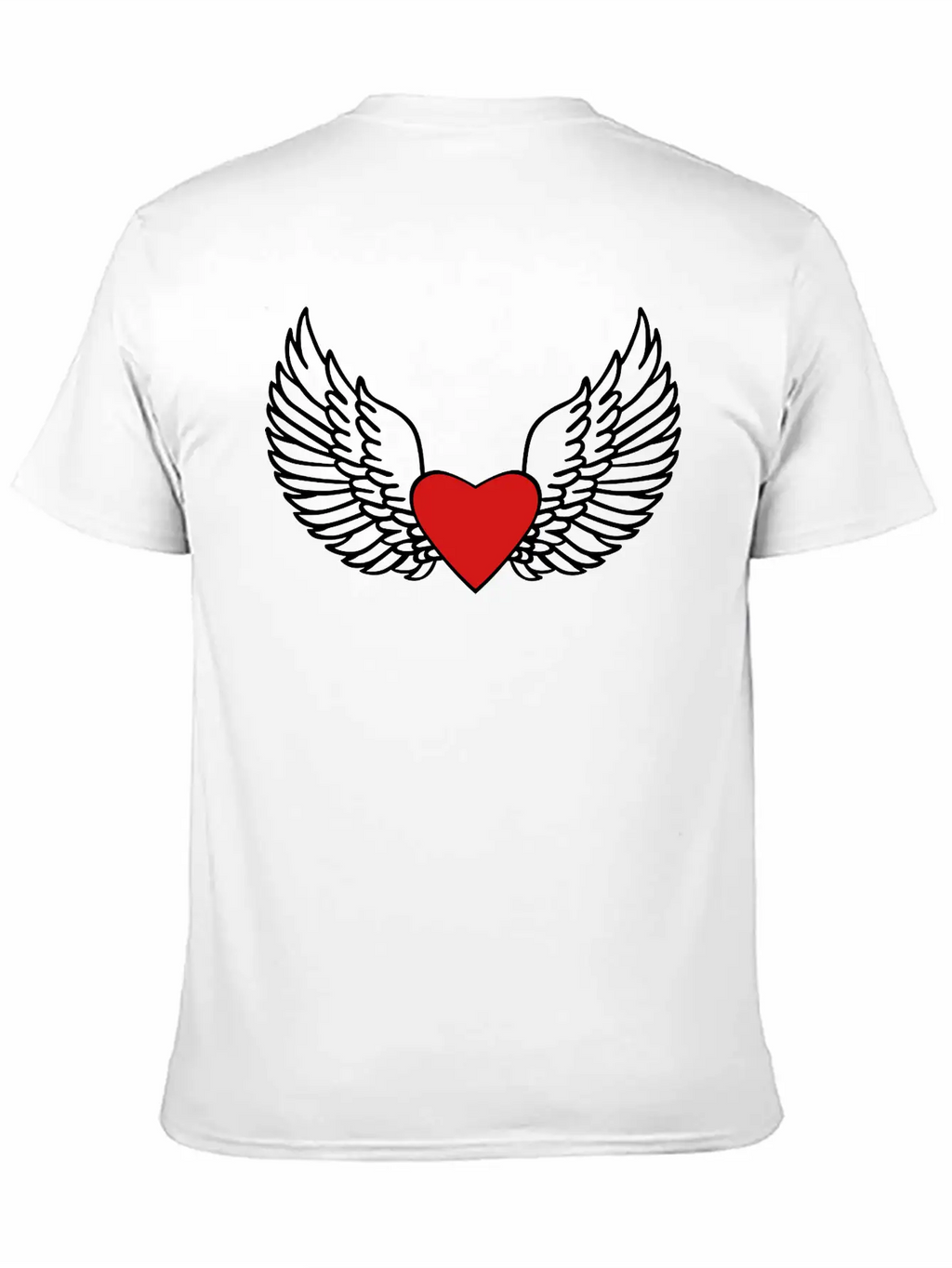 Heart And Wings Casual Graphic T-Shirt – Simple And Comfortable Daily Wear