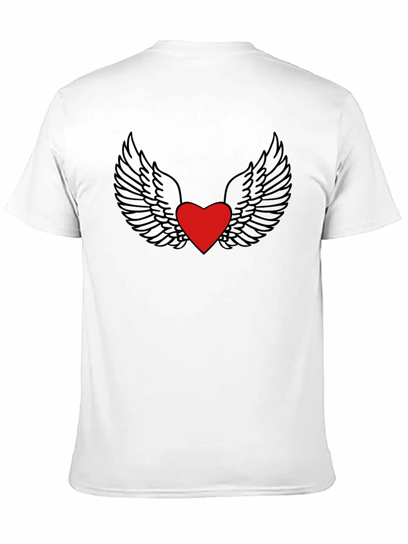 Heart And Wings Casual Graphic T-Shirt – Simple And Comfortable Daily Wear