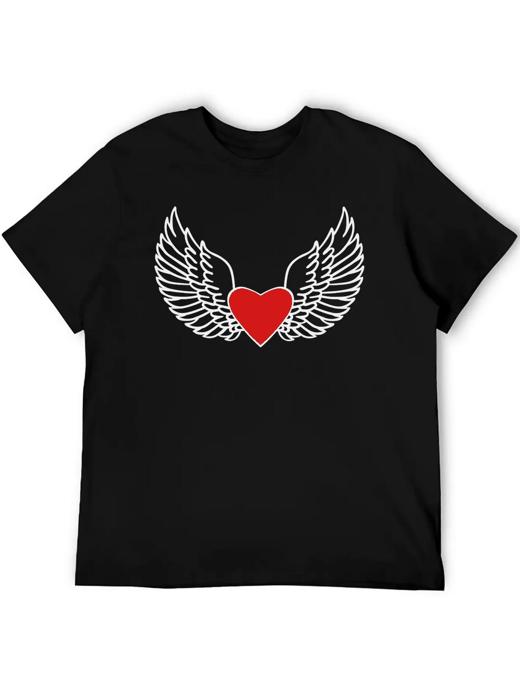 Heart And Wings Casual Graphic T-Shirt – Simple And Comfortable Daily Wear