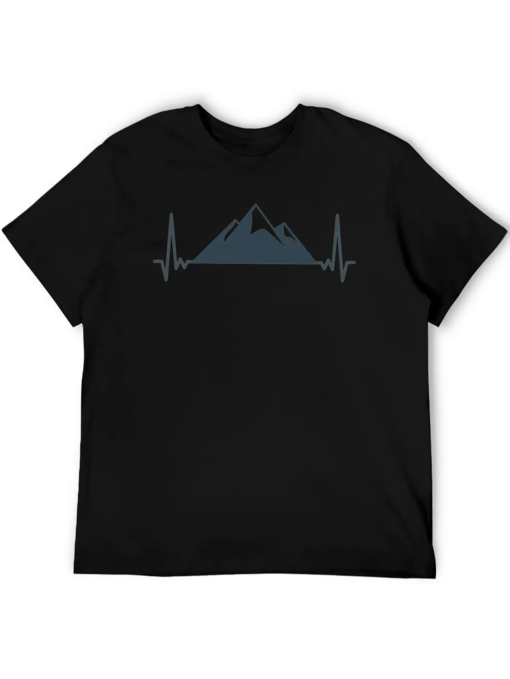 Heart Beat Mountain Mountains Nature Gift Idea Unisex Casual T-Shirt – Clean Design For Daily Comfort