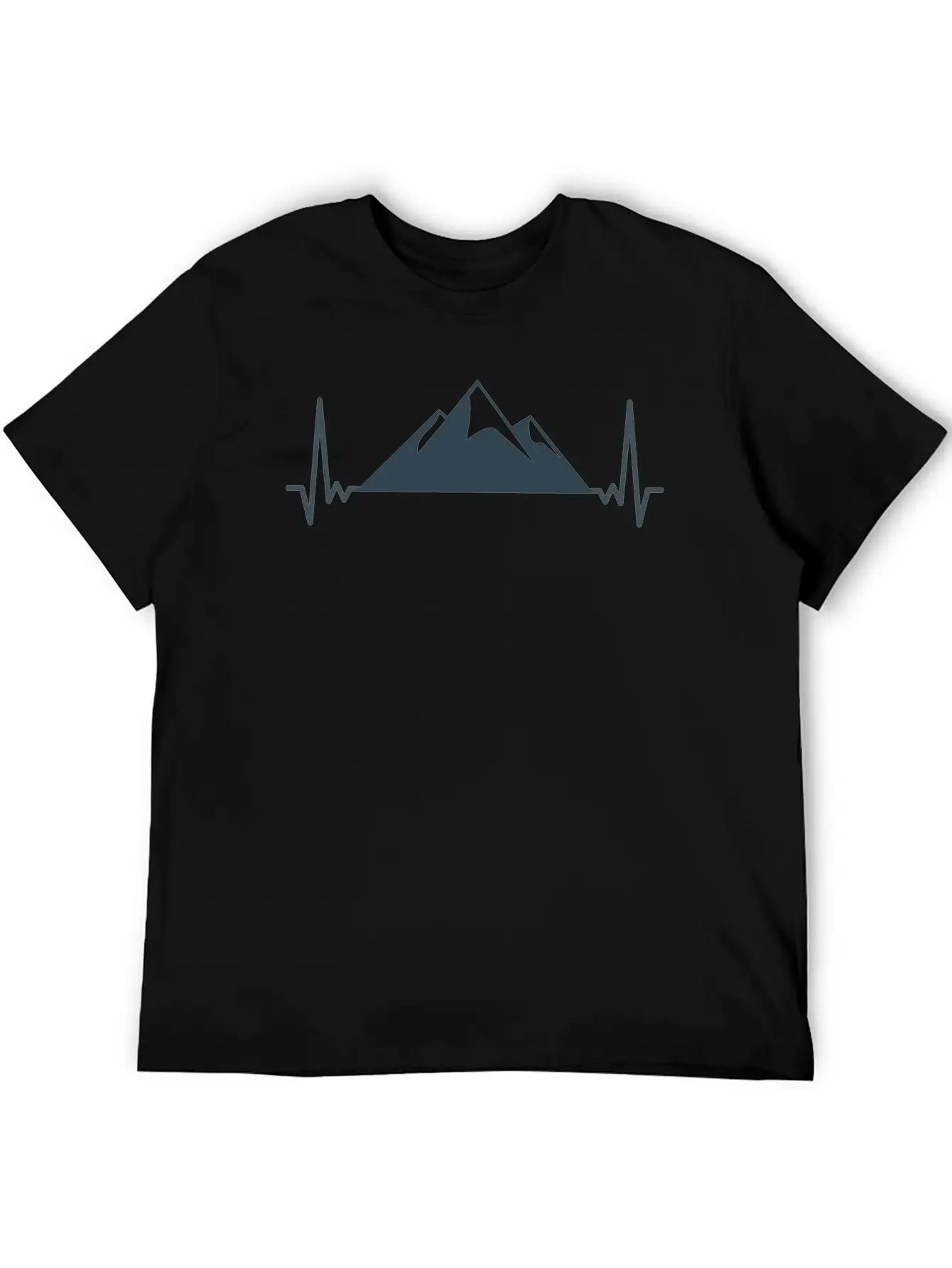 Heart Beat Mountain Mountains Nature Gift Idea Unisex Casual T-Shirt – Clean Design For Daily Comfort