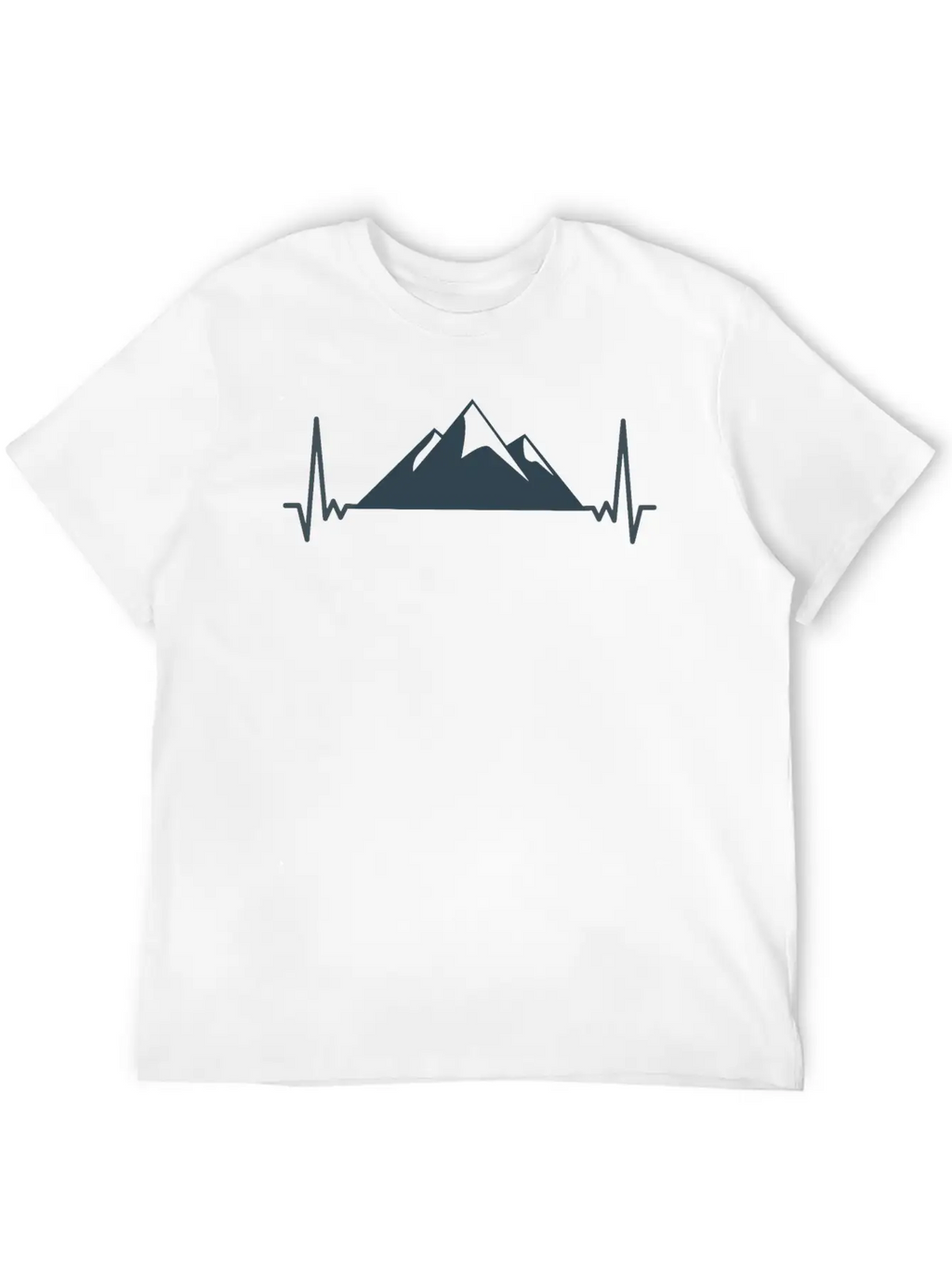 Heart Beat Mountain Mountains Nature Gift Idea Unisex Casual T-Shirt – Clean Design For Daily Comfort