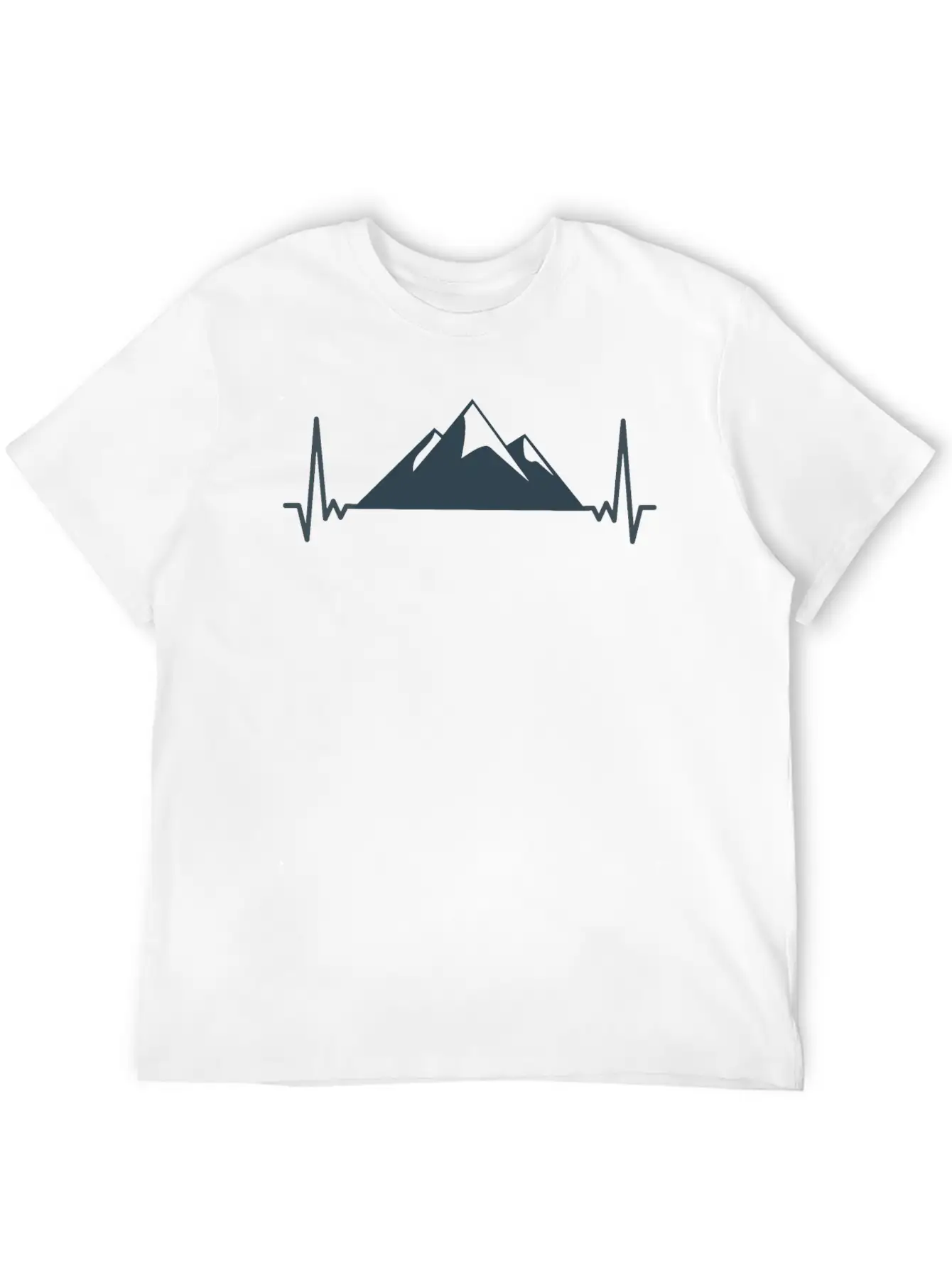 Heart Beat Mountain Mountains Nature Gift Idea Unisex Casual T-Shirt – Clean Design For Daily Comfort