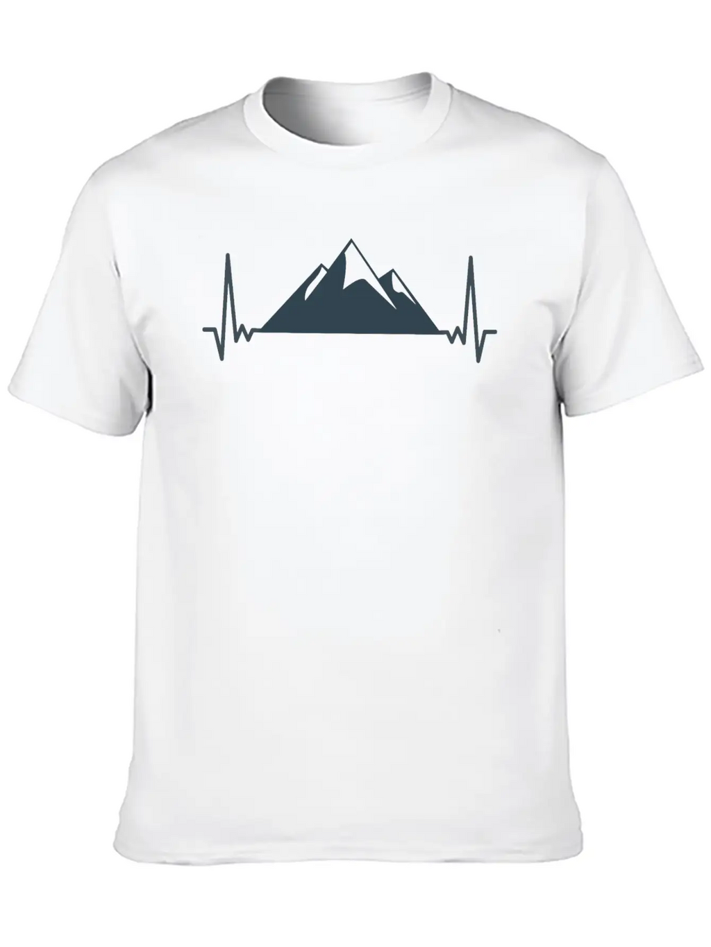 Heart Beat Mountain Mountains Nature Gift Idea Unisex Casual T-Shirt – Clean Design For Daily Comfort