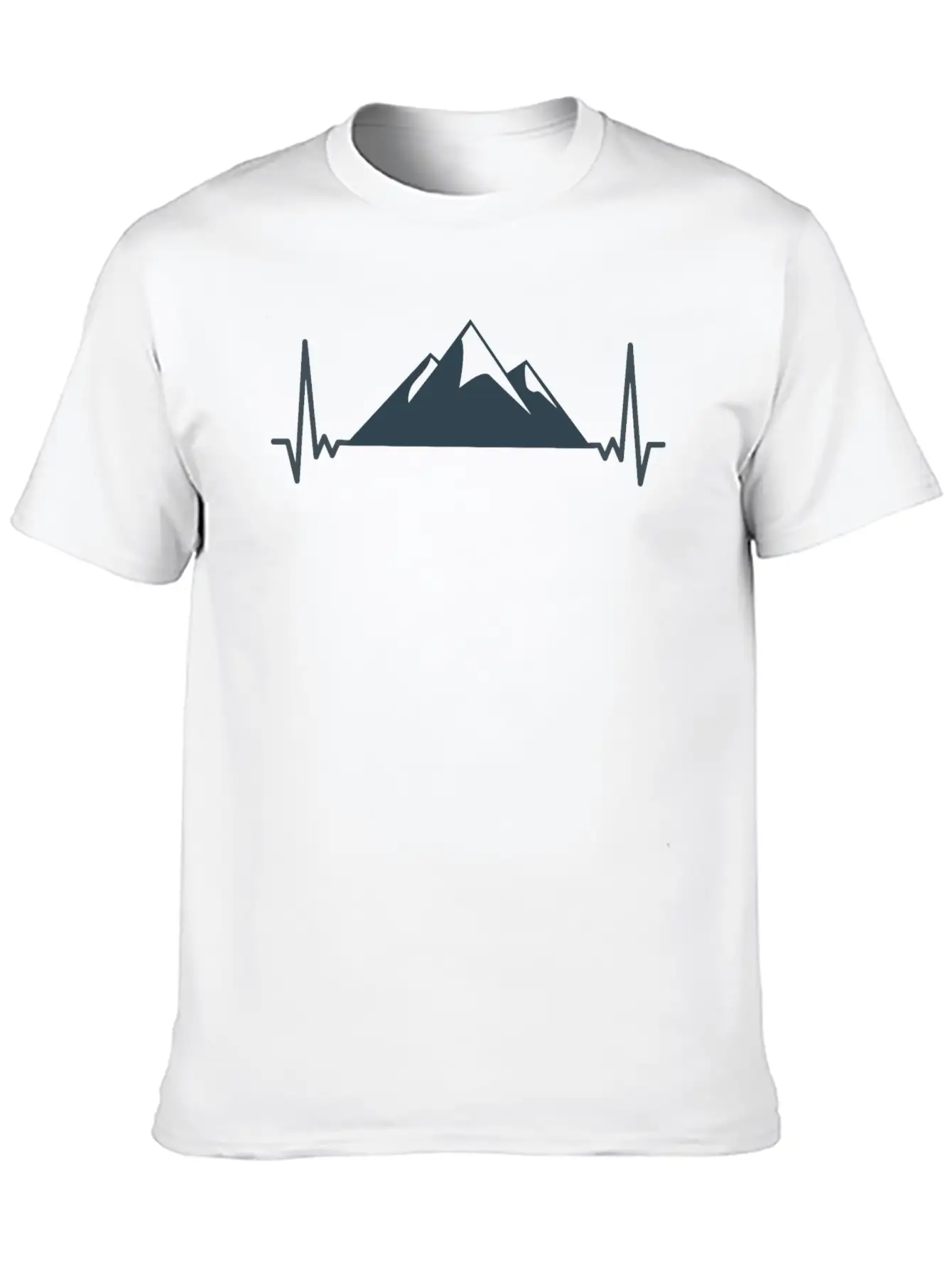 Heart Beat Mountain Mountains Nature Gift Idea Unisex Casual T-Shirt – Clean Design For Daily Comfort