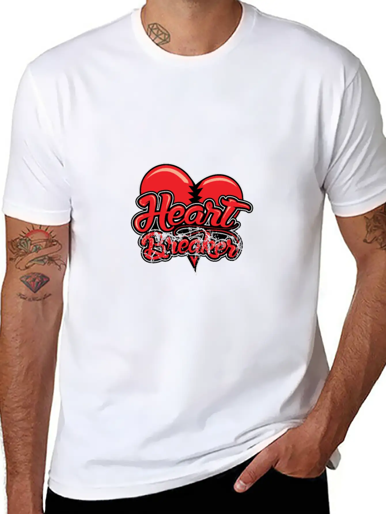 Heart Breaker Valentines Day Essential Cotton Tee For Daily Outfits – Unisex Style