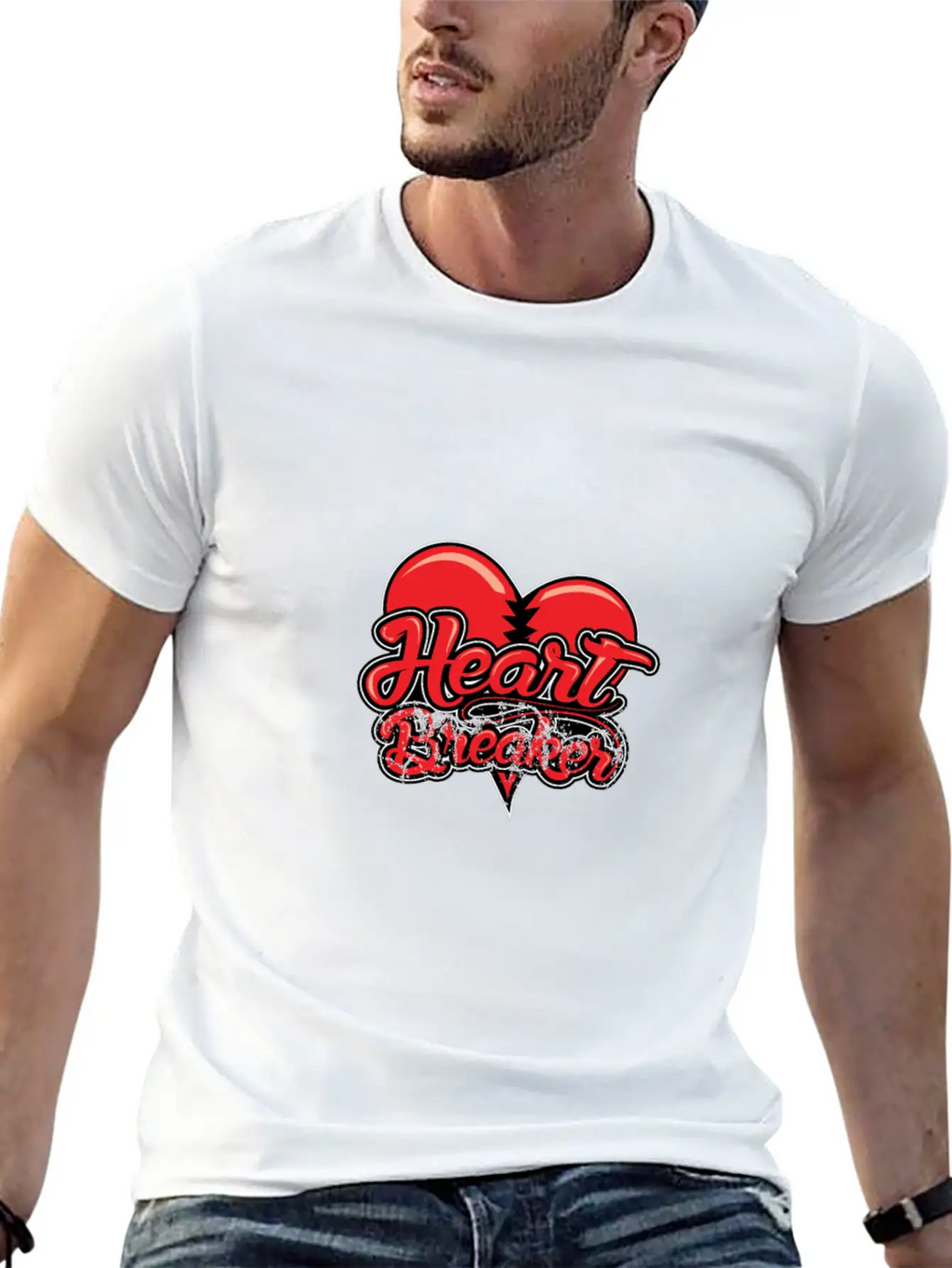 Heart Breaker Valentines Day Essential Cotton Tee For Daily Outfits – Unisex Style