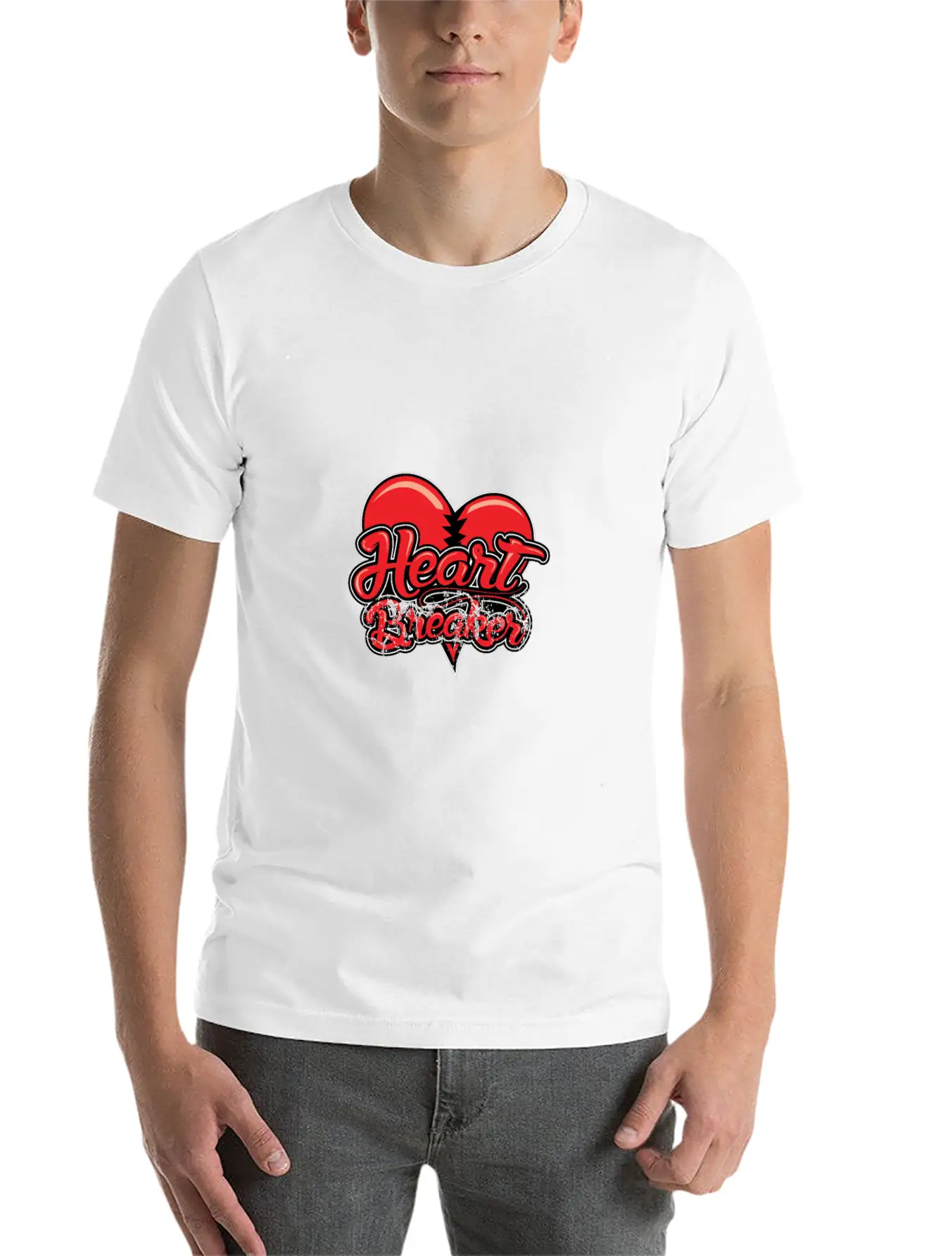 Heart Breaker Valentines Day Essential Cotton Tee For Daily Outfits – Unisex Style