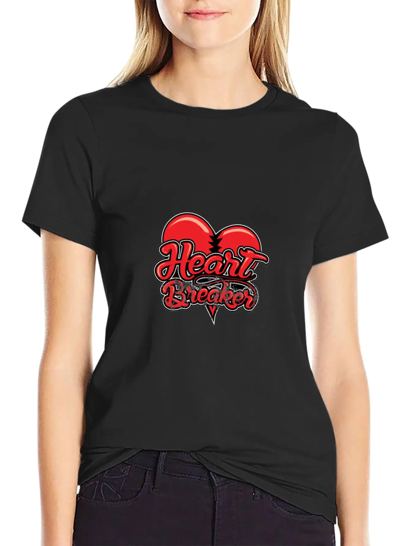 Heart Breaker Valentines Day Essential Cotton Tee For Daily Outfits – Unisex Style