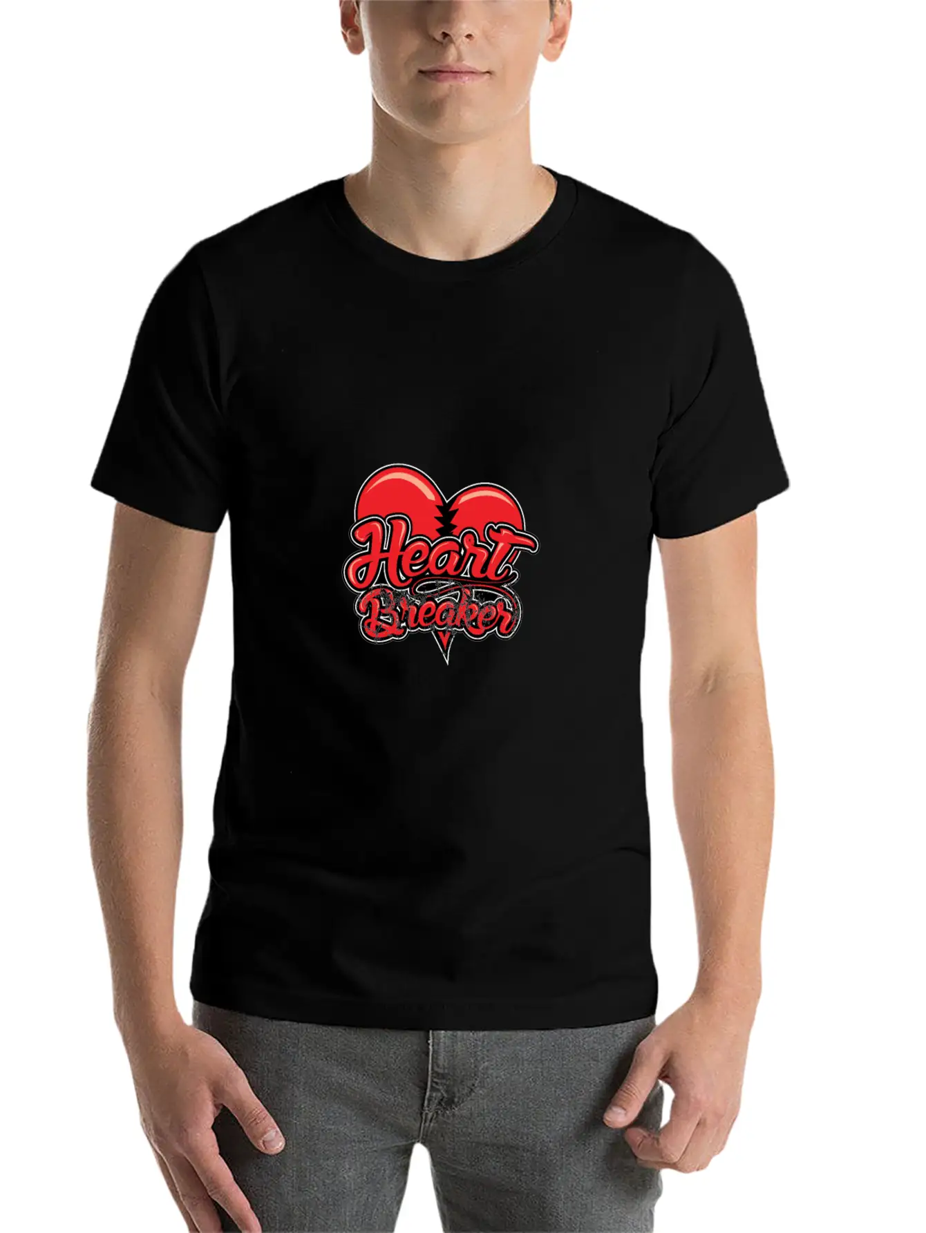 Heart Breaker Valentines Day Essential Cotton Tee For Daily Outfits – Unisex Style