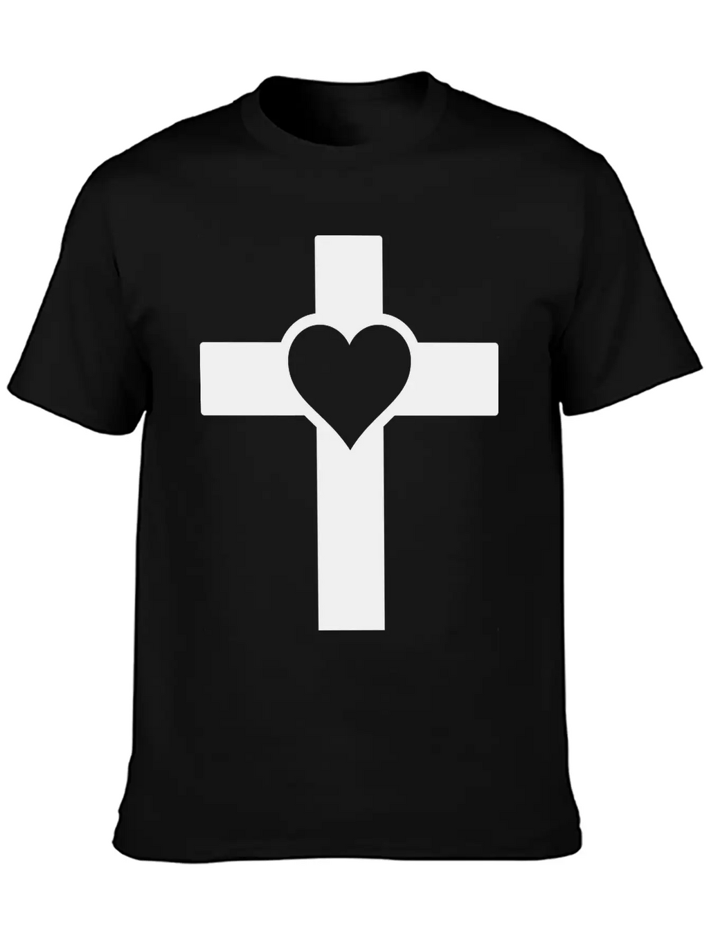 Heart Cross B Classic Fit Graphic Tee For Daily Comfort – Unisex Cotton Shirt