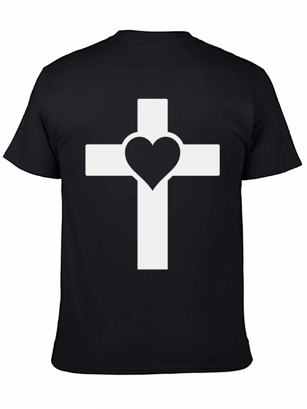 Heart Cross B Classic Fit Graphic Tee For Daily Comfort – Unisex Cotton Shirt