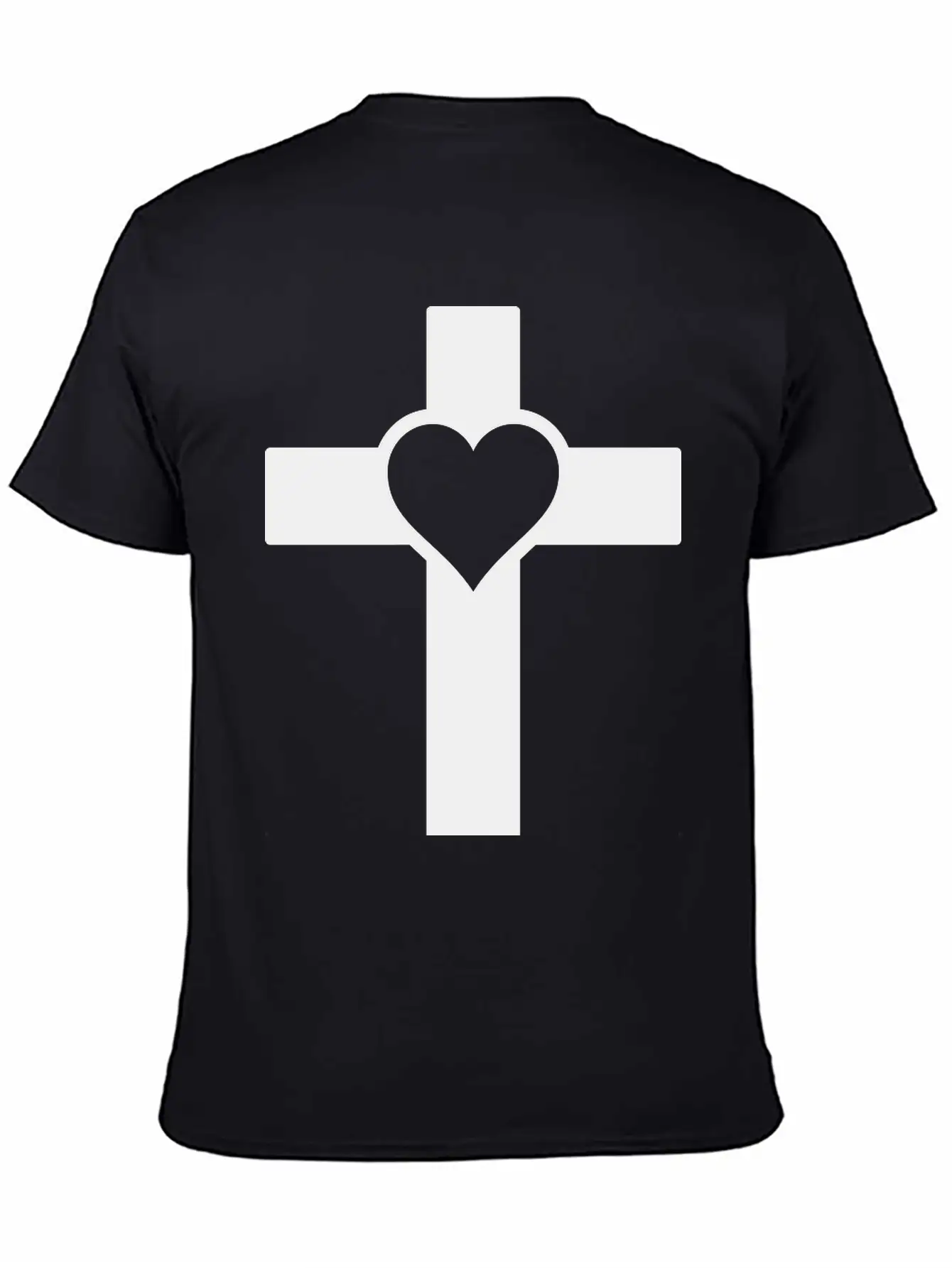 Heart Cross B Classic Fit Graphic Tee For Daily Comfort – Unisex Cotton Shirt