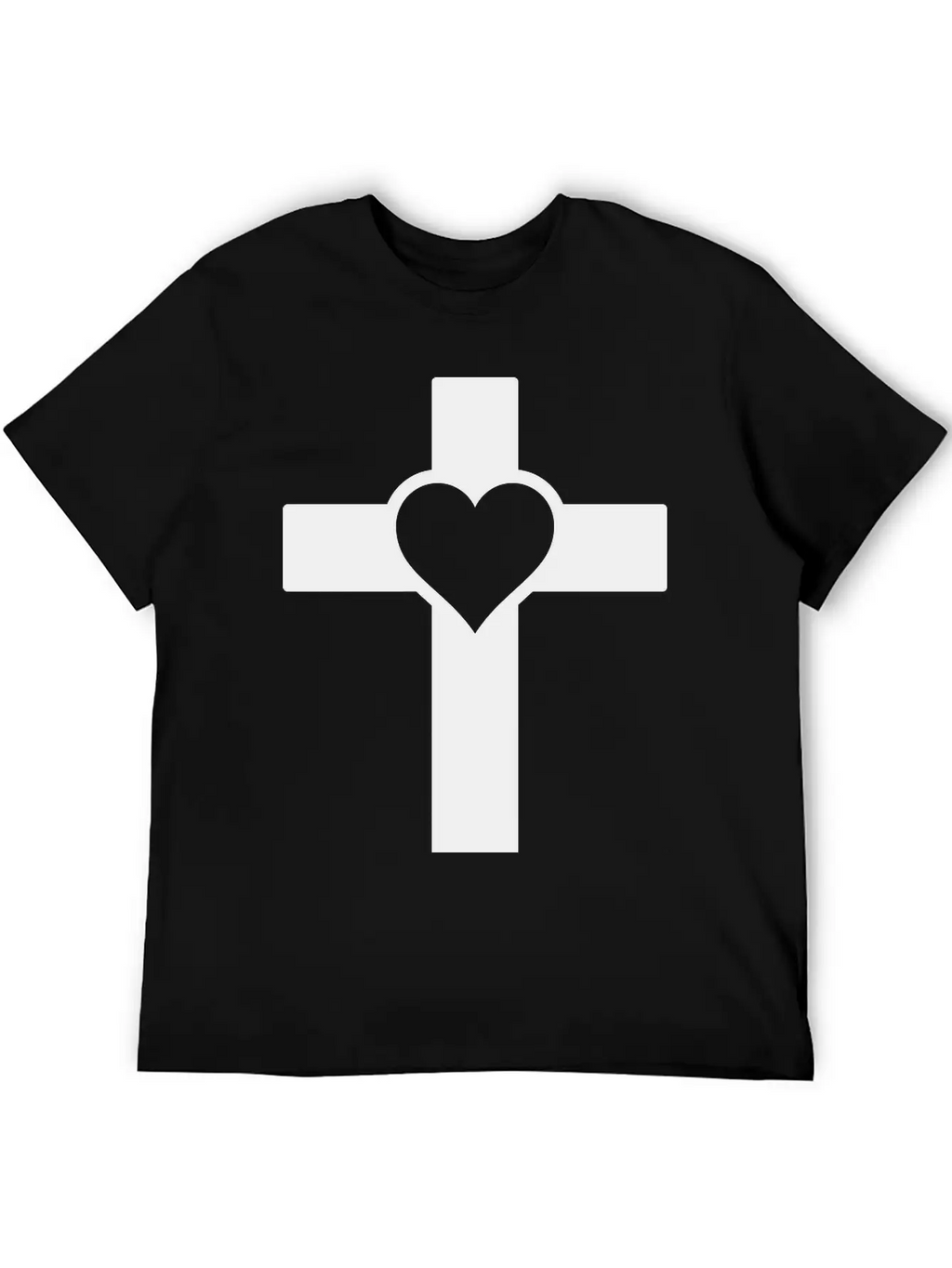 Heart Cross B Classic Fit Graphic Tee For Daily Comfort – Unisex Cotton Shirt
