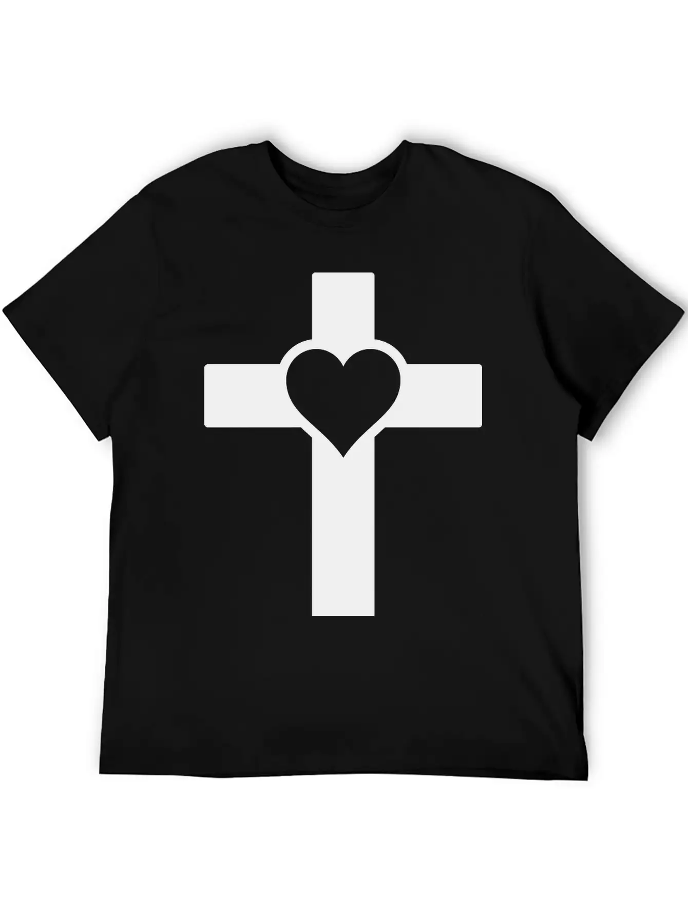 Heart Cross B Classic Fit Graphic Tee For Daily Comfort – Unisex Cotton Shirt