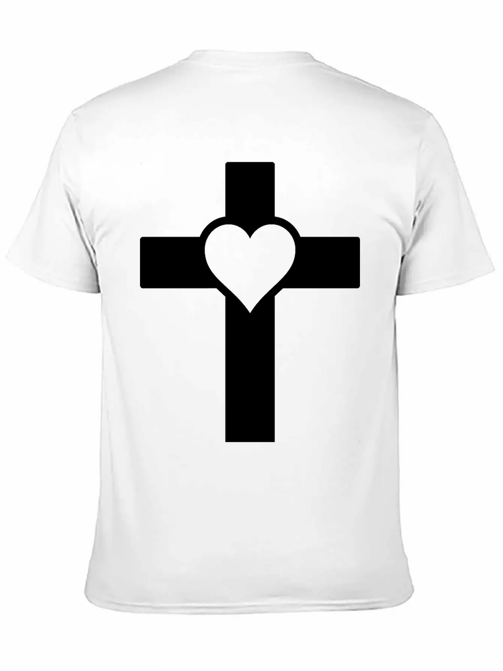 Heart Cross B Unisex Casual T-Shirt – Clean Design For Daily Comfort