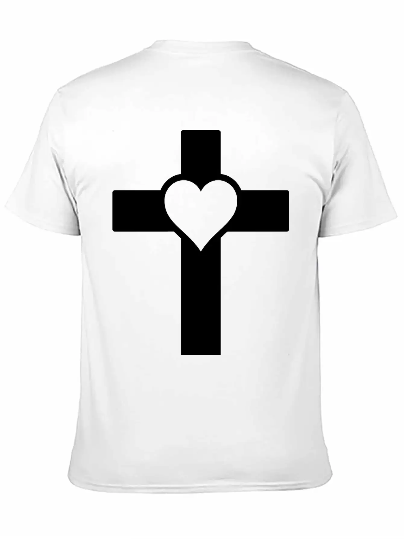 Heart Cross B Unisex Casual T-Shirt – Clean Design For Daily Comfort