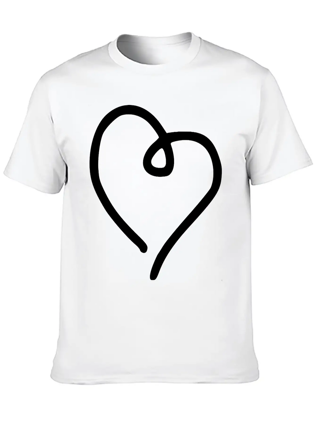 Heart Emojis Sketch Breathable Soft Cotton T-Shirt – Timeless Casual Look