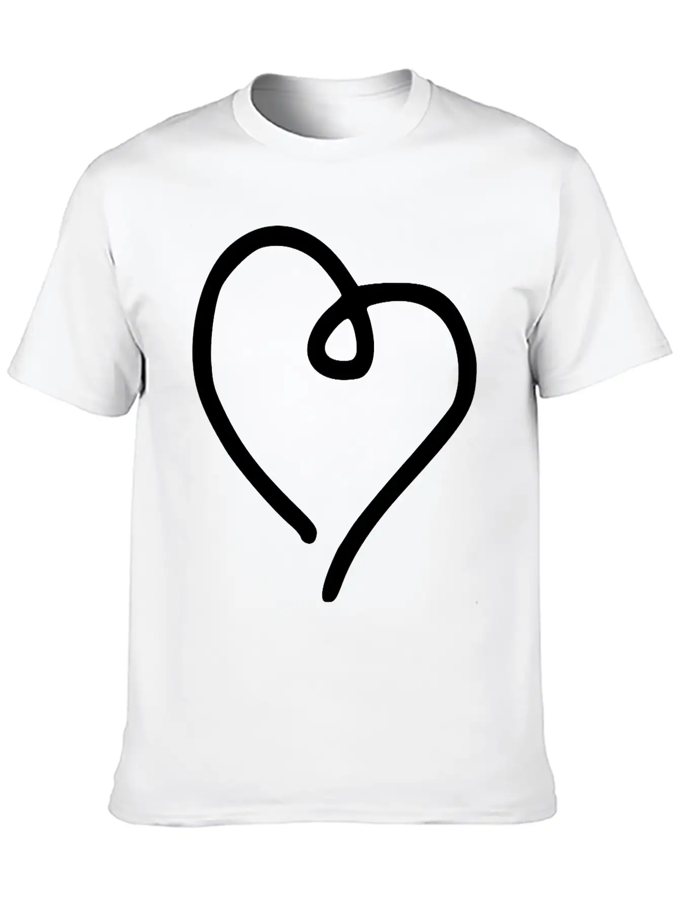 Heart Emojis Sketch Breathable Soft Cotton T-Shirt – Timeless Casual Look