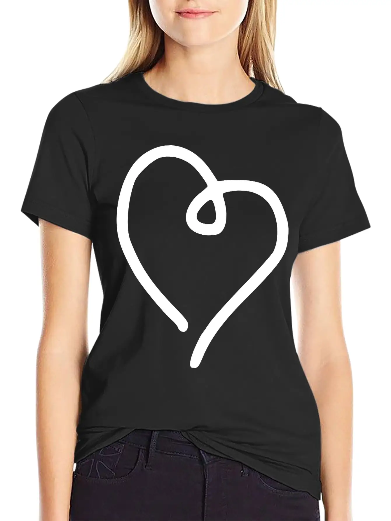 Heart Emojis Sketch Breathable Soft Cotton T-Shirt – Timeless Casual Look