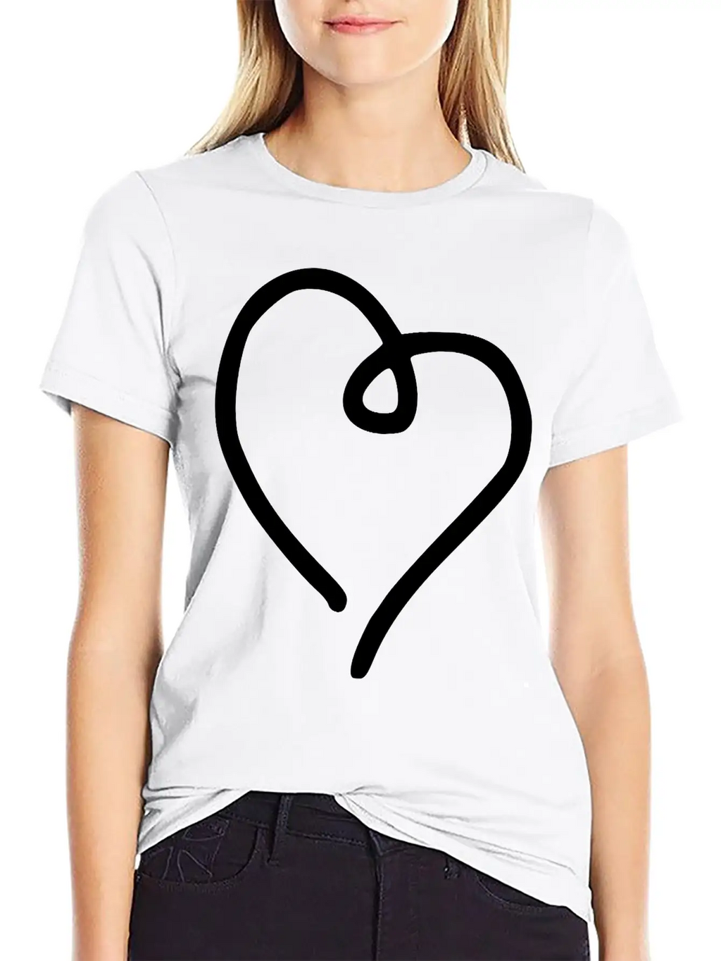 Heart Emojis Sketch Breathable Soft Cotton T-Shirt – Timeless Casual Look
