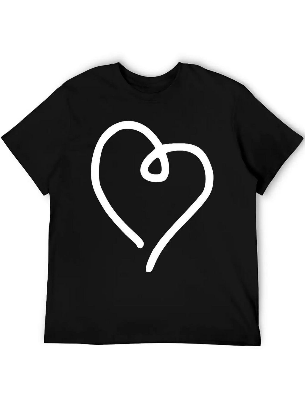 Heart Emojis Sketch Breathable Soft Cotton T-Shirt – Timeless Casual Look