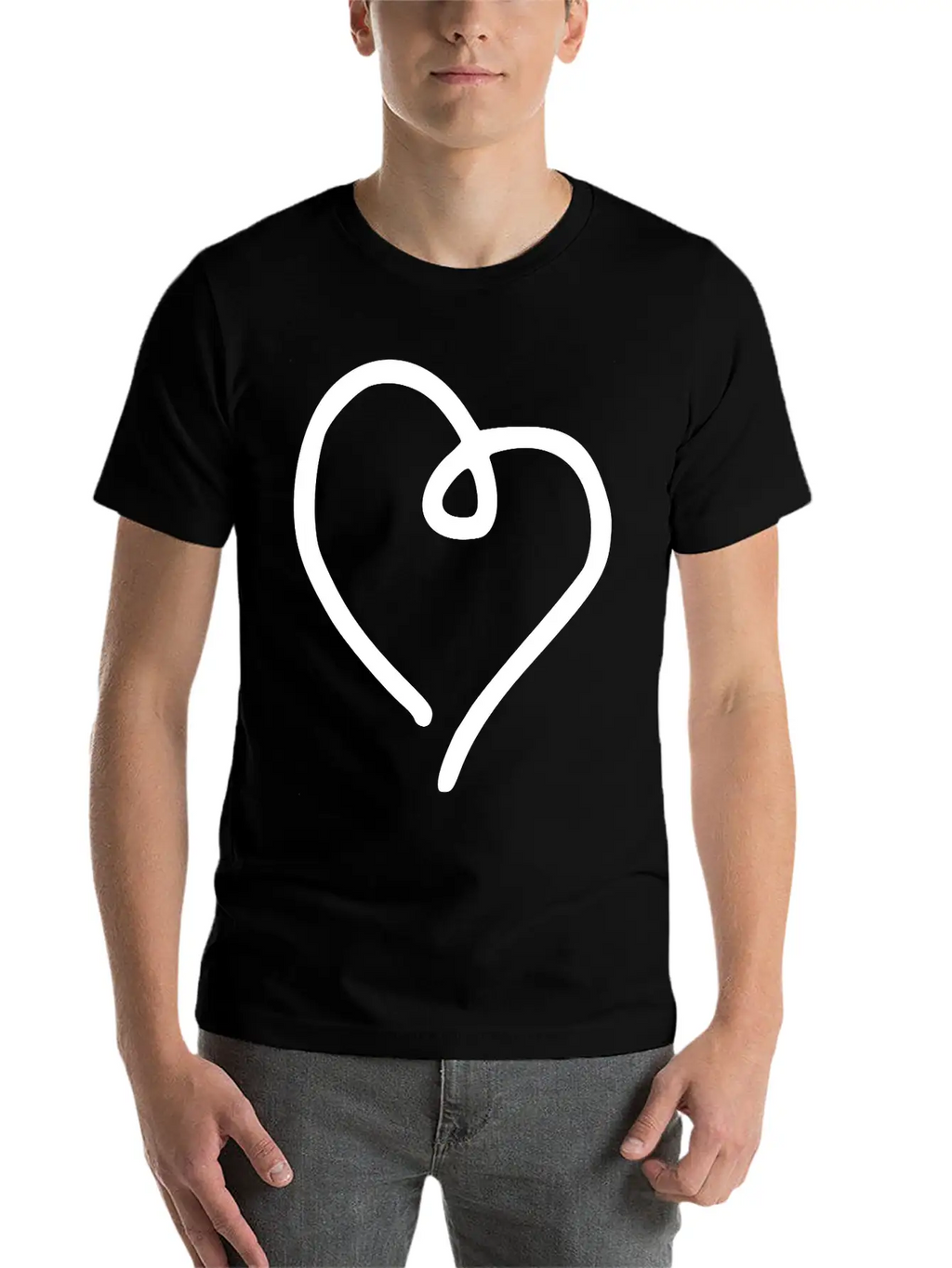 Heart Emojis Sketch Breathable Soft Cotton T-Shirt – Timeless Casual Look