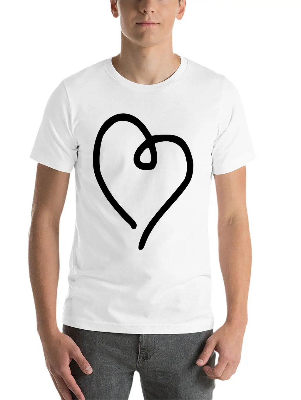 Heart Emojis Sketch Breathable Soft Cotton T-Shirt – Timeless Casual Look