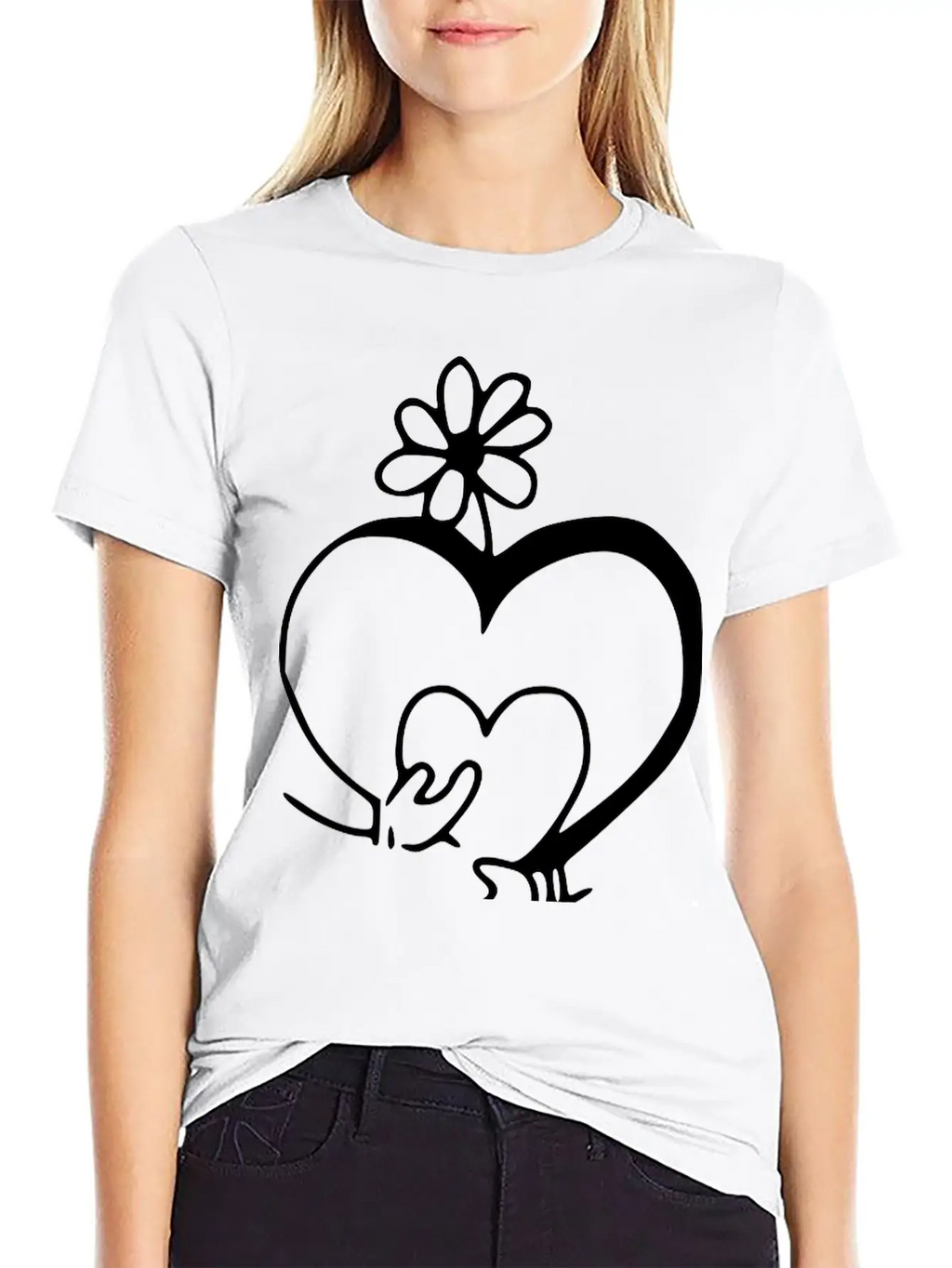 Heart Emojis Sketch Unisex Casual T-Shirt – Clean Design For Daily Comfort