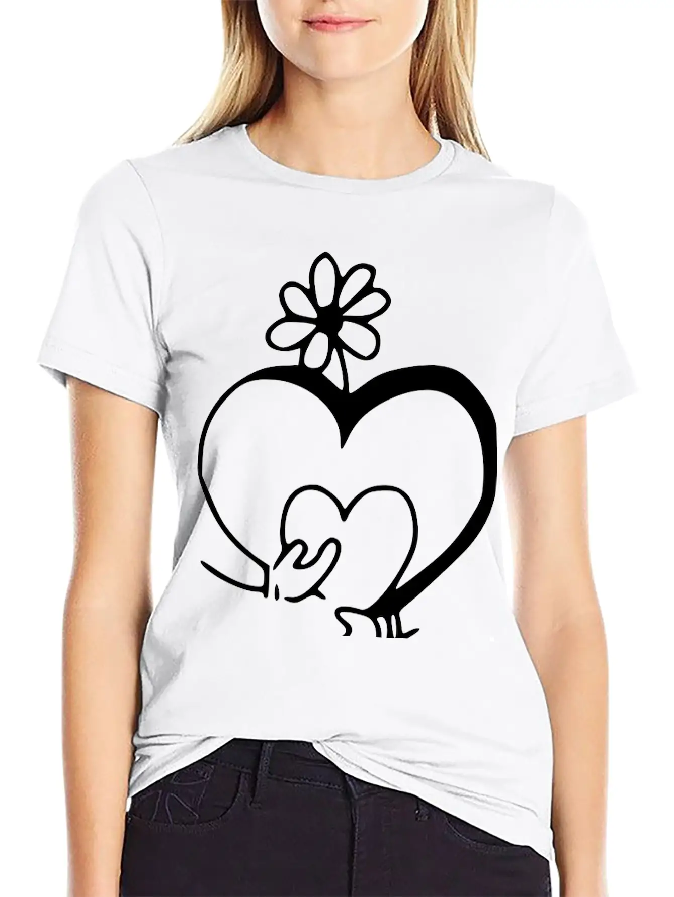 Heart Emojis Sketch Unisex Casual T-Shirt – Clean Design For Daily Comfort