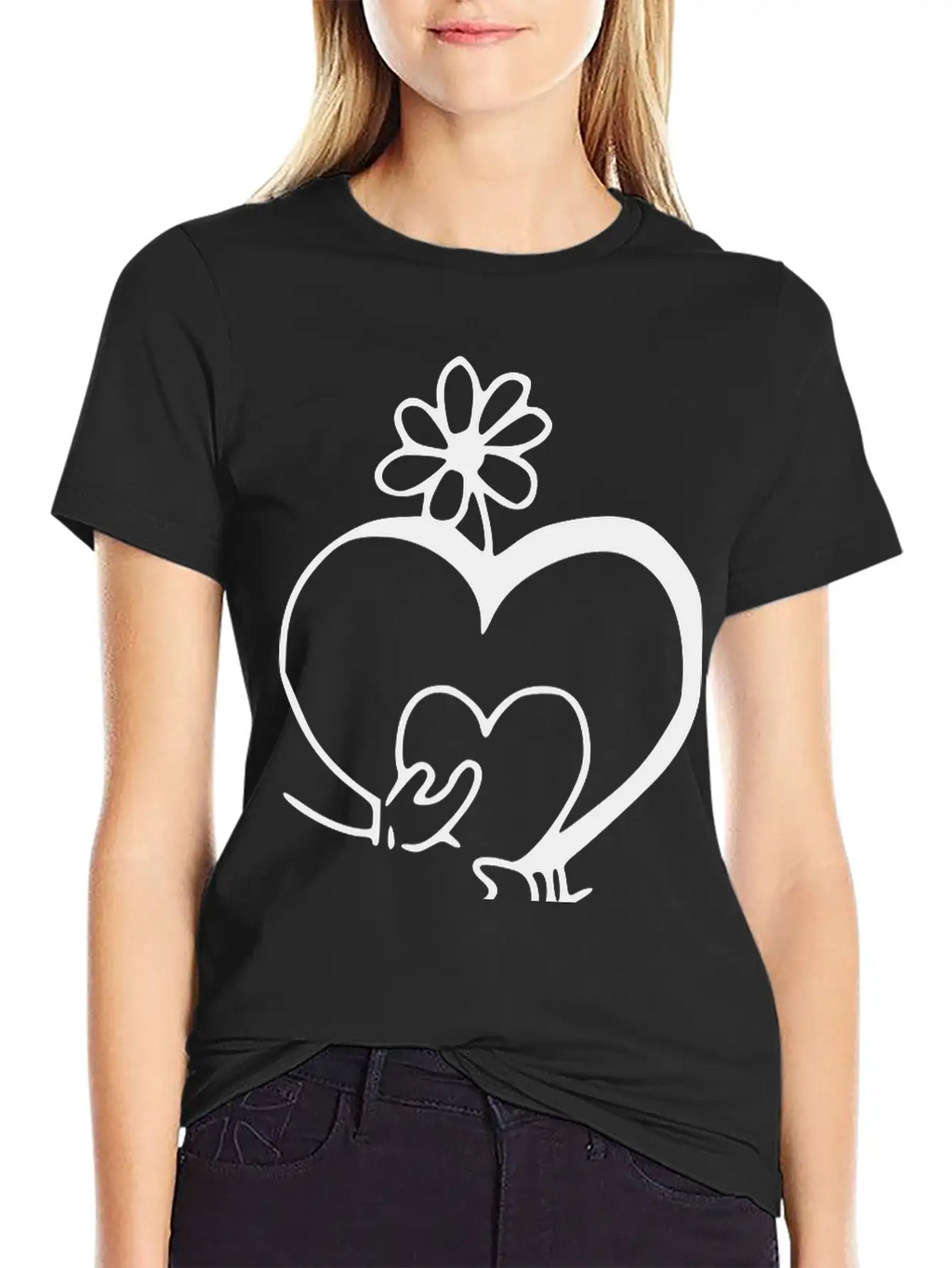 Heart Emojis Sketch Unisex Casual T-Shirt – Clean Design For Daily Comfort