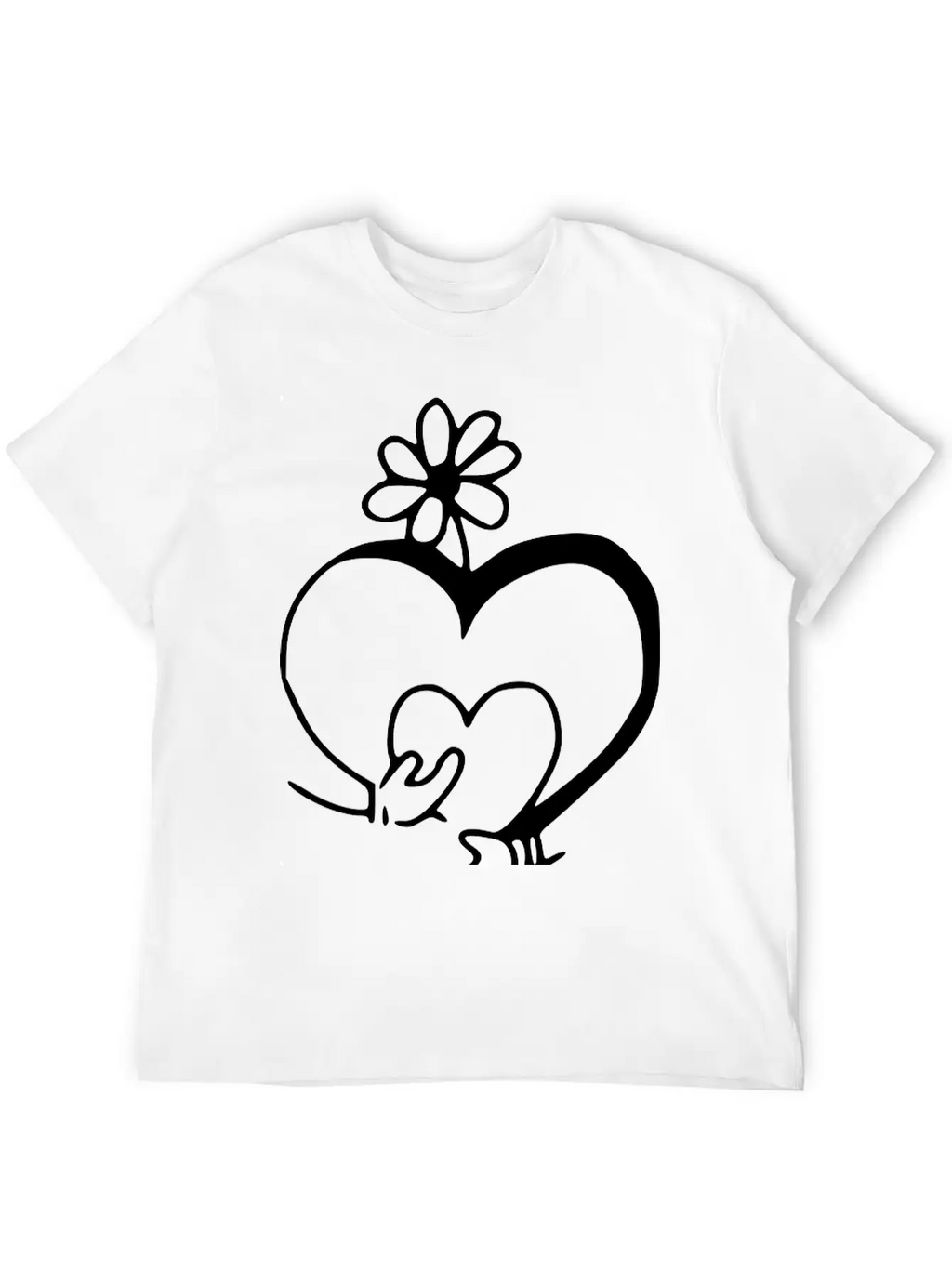Heart Emojis Sketch Unisex Casual T-Shirt – Clean Design For Daily Comfort