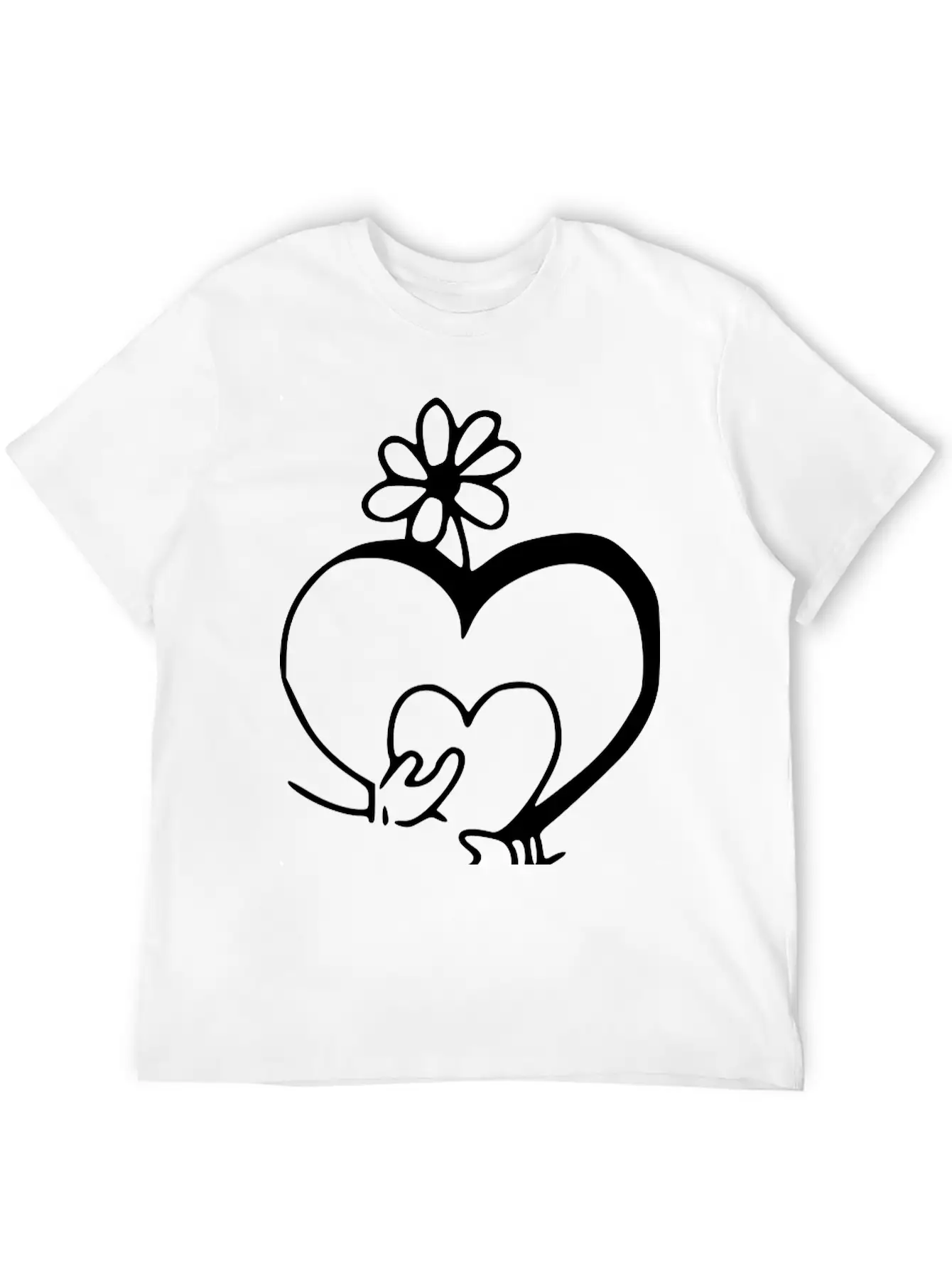 Heart Emojis Sketch Unisex Casual T-Shirt – Clean Design For Daily Comfort