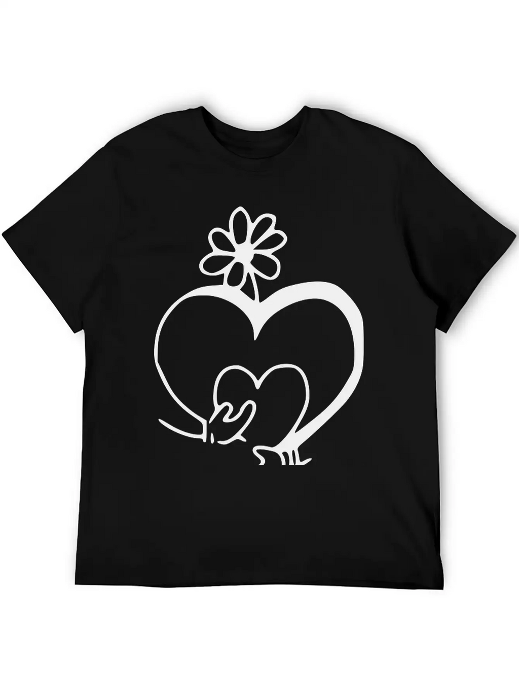 Heart Emojis Sketch Unisex Casual T-Shirt – Clean Design For Daily Comfort