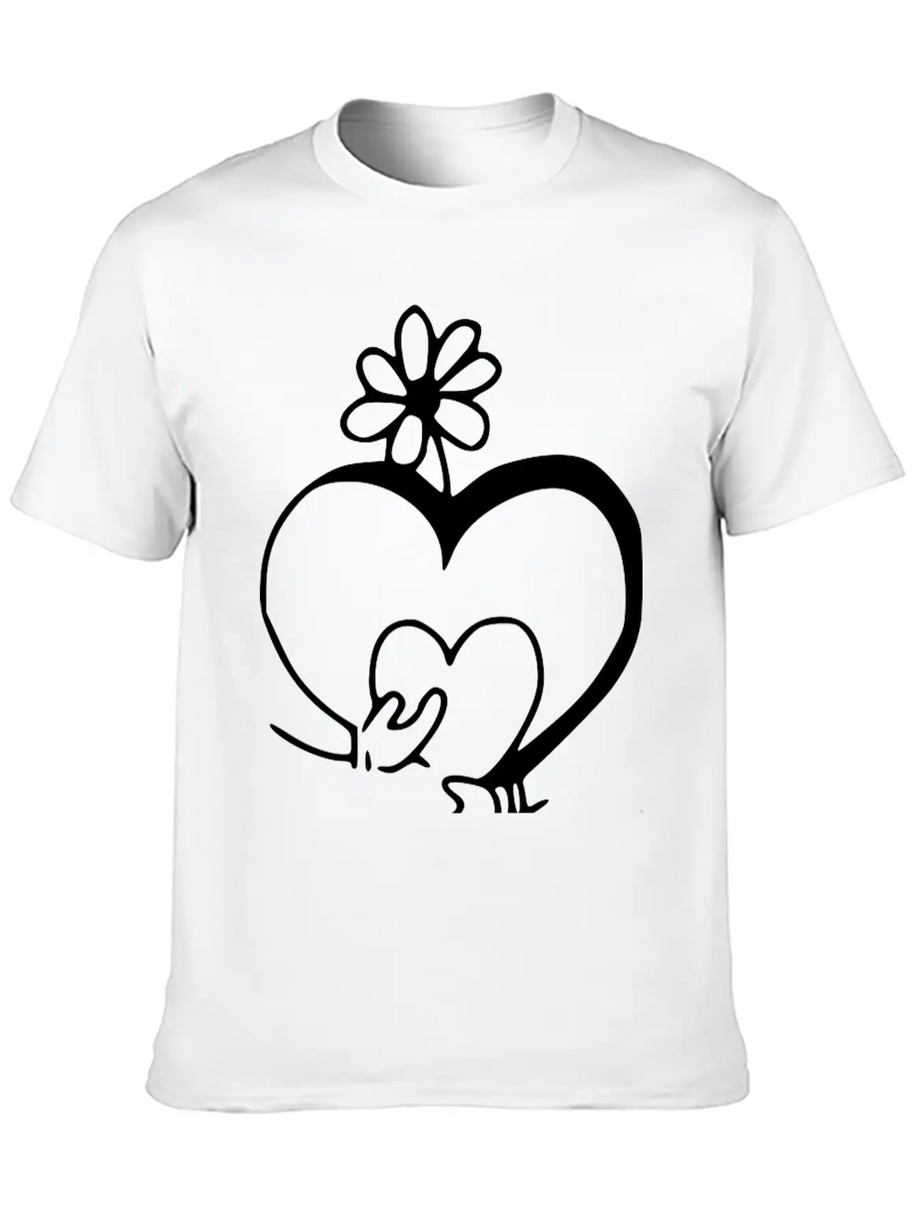 Heart Emojis Sketch Unisex Casual T-Shirt – Clean Design For Daily Comfort