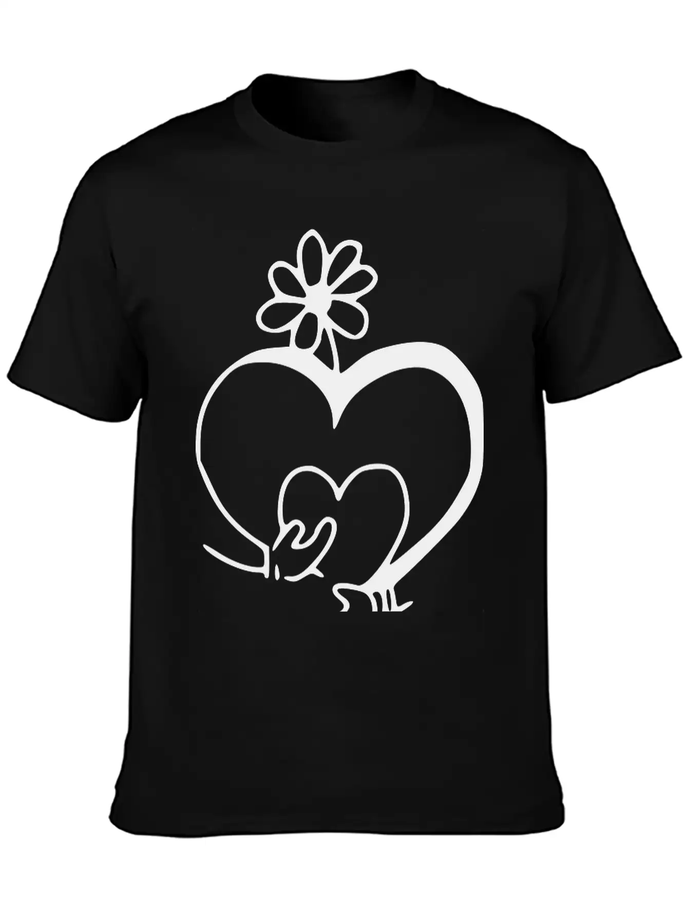 Heart Emojis Sketch Unisex Casual T-Shirt – Clean Design For Daily Comfort