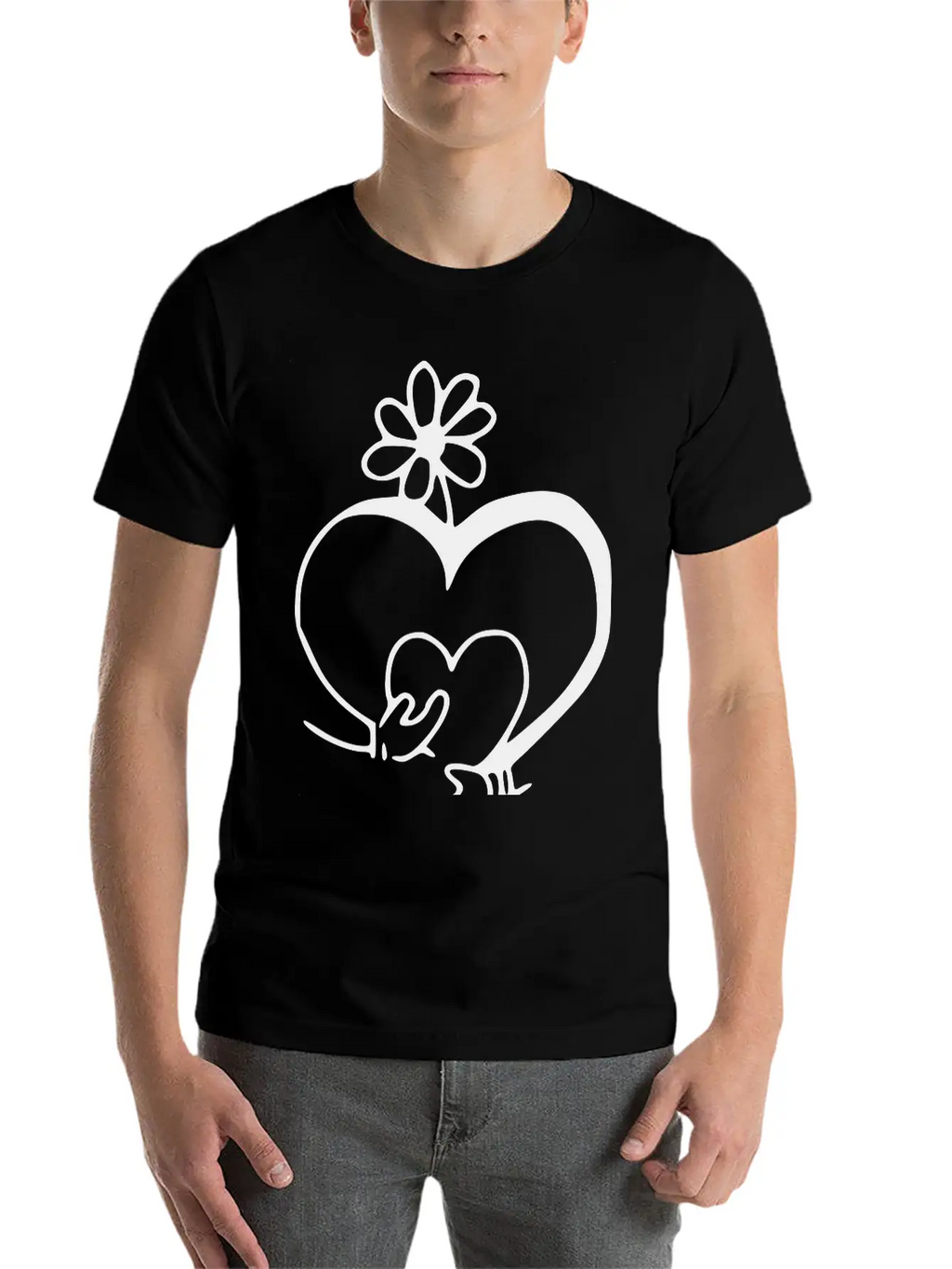 Heart Emojis Sketch Unisex Casual T-Shirt – Clean Design For Daily Comfort