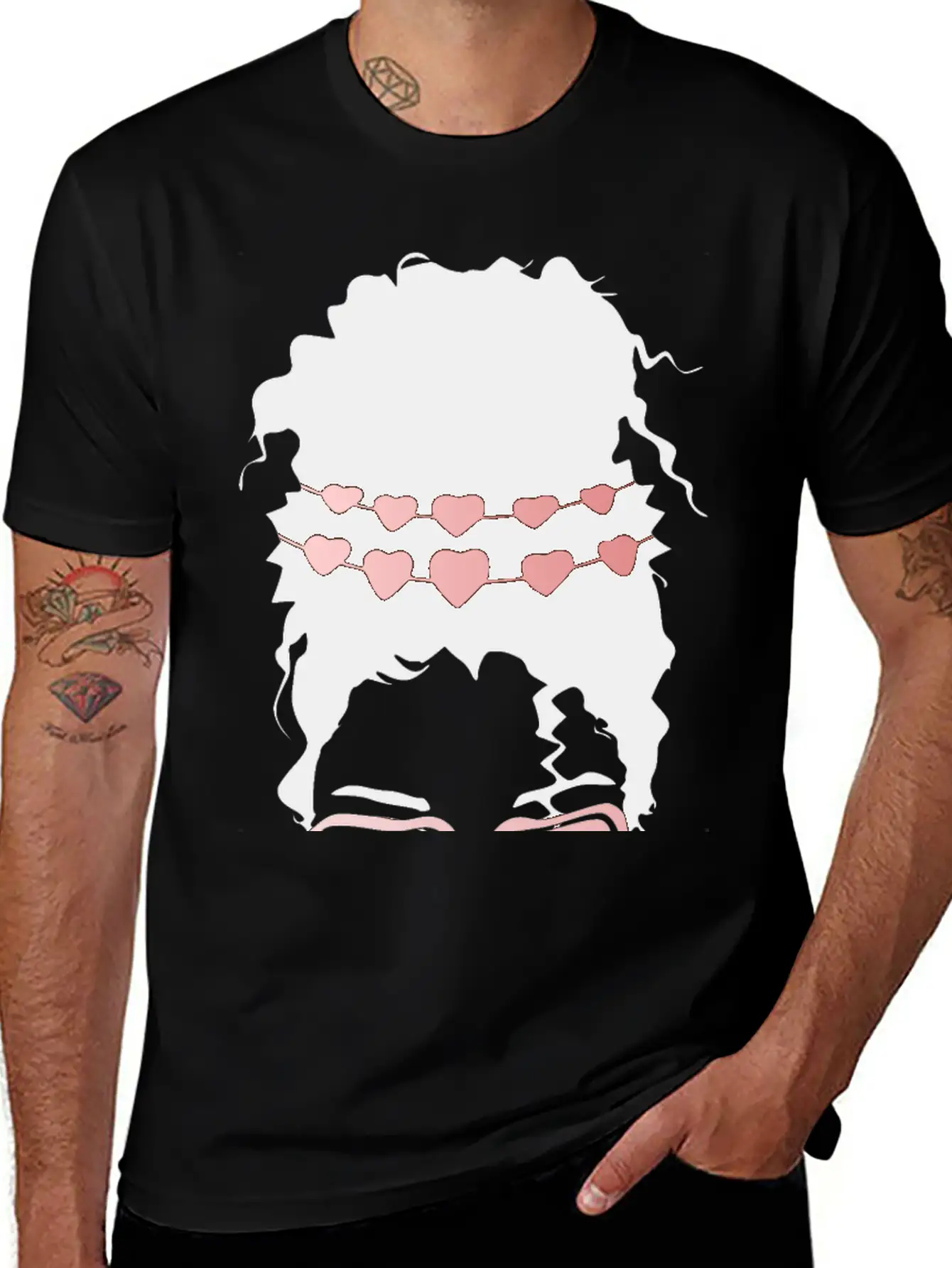 Heart Eyes Happy Girl Face Casual Graphic T-Shirt – Simple And Comfortable Daily Wear