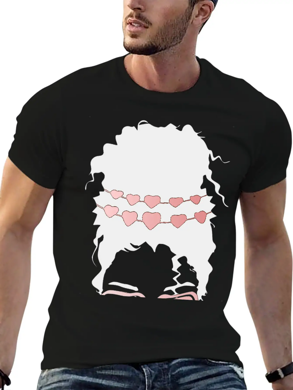 Heart Eyes Happy Girl Face Casual Graphic T-Shirt – Simple And Comfortable Daily Wear