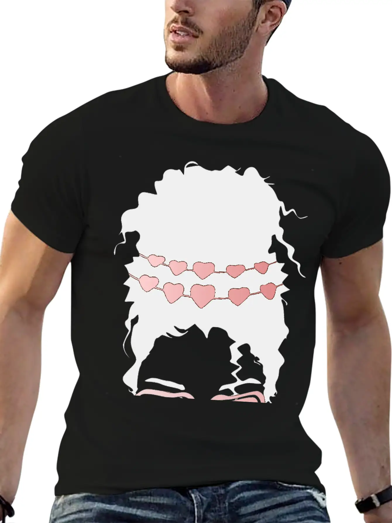 Heart Eyes Happy Girl Face Casual Graphic T-Shirt – Simple And Comfortable Daily Wear