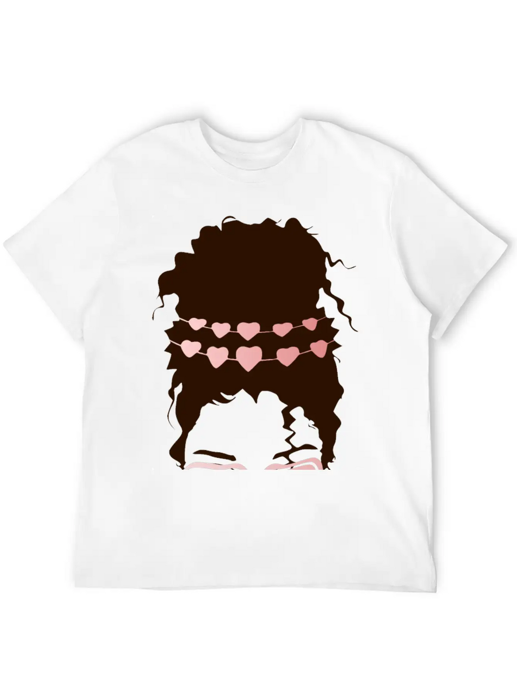 Heart Eyes Happy Girl Face Casual Graphic T-Shirt – Simple And Comfortable Daily Wear