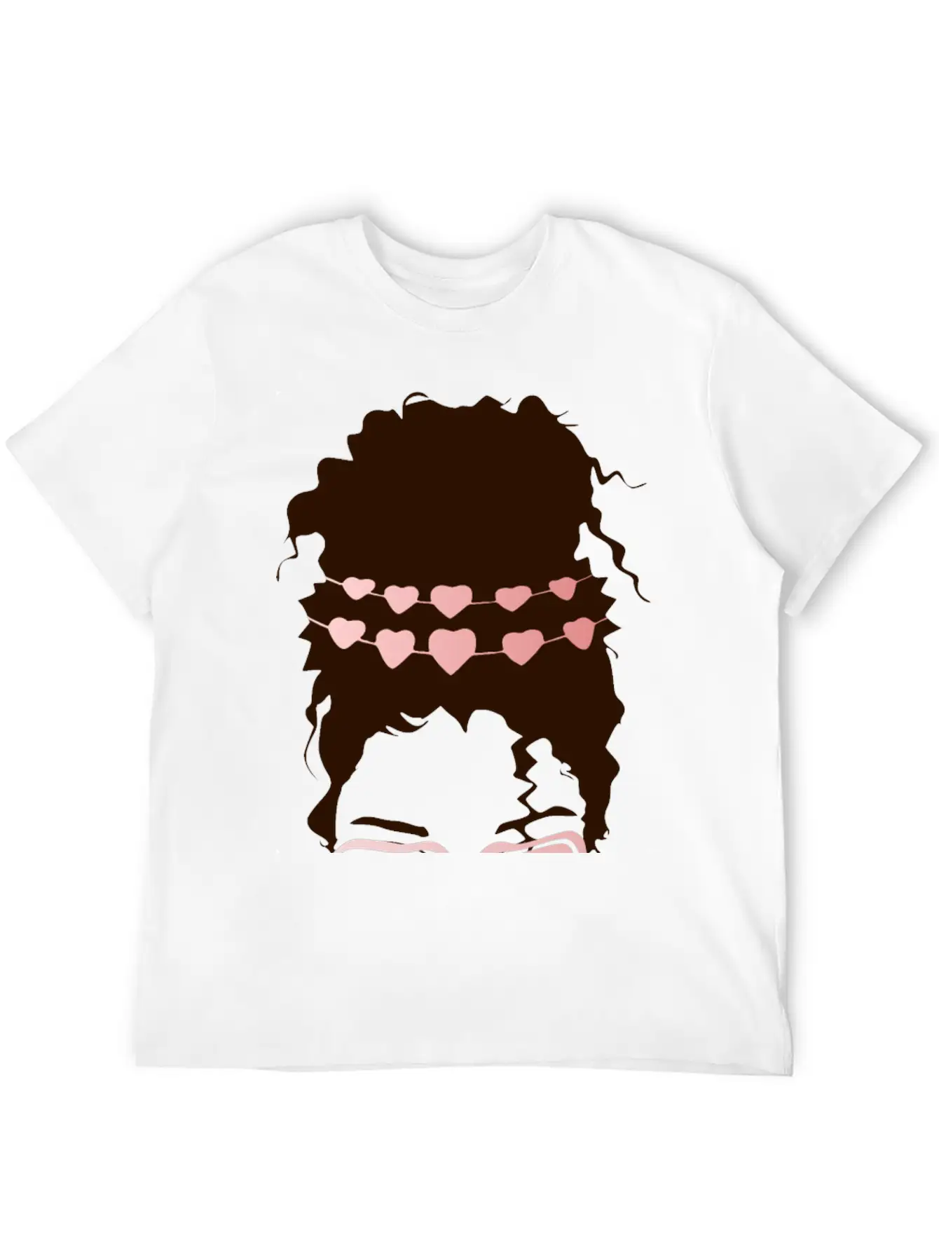 Heart Eyes Happy Girl Face Casual Graphic T-Shirt – Simple And Comfortable Daily Wear