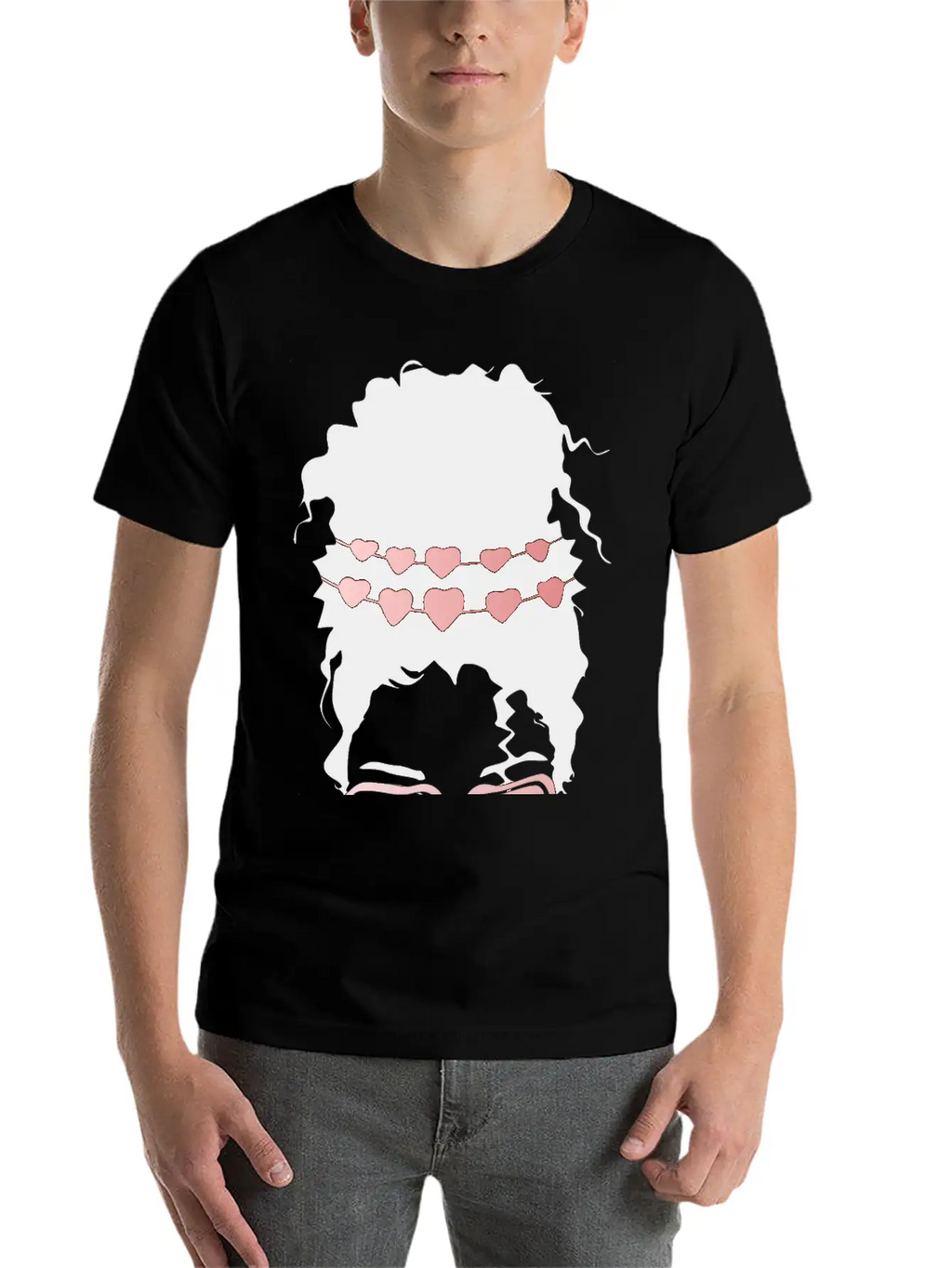 Heart Eyes Happy Girl Face Casual Graphic T-Shirt – Simple And Comfortable Daily Wear