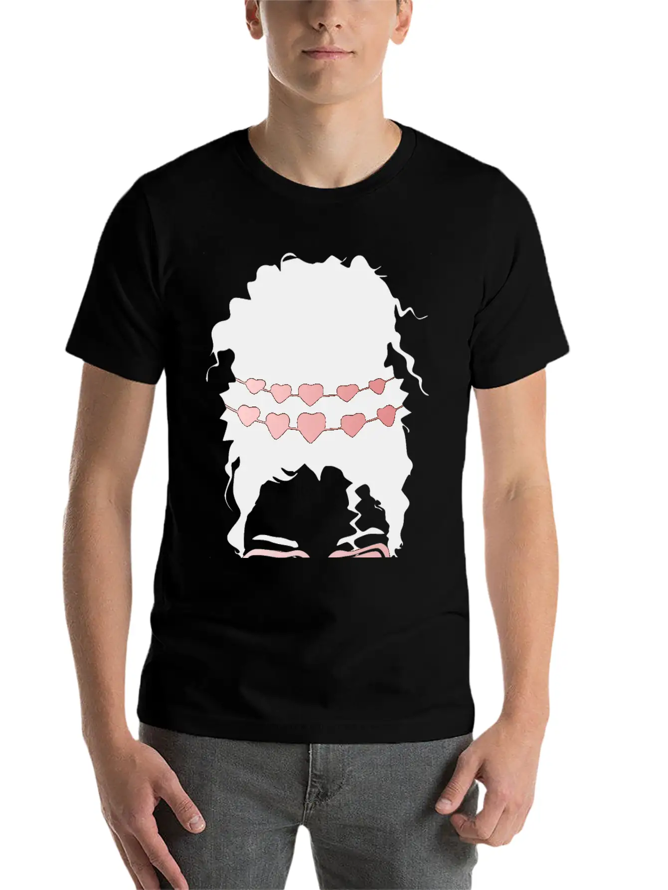 Heart Eyes Happy Girl Face Casual Graphic T-Shirt – Simple And Comfortable Daily Wear