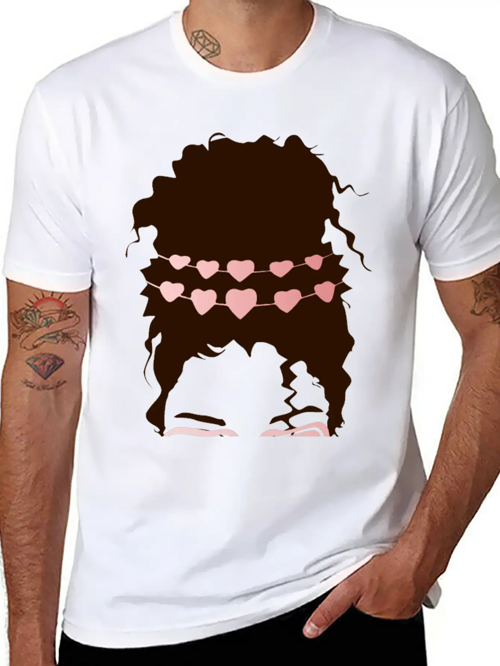 Heart Eyes Happy Girl Face Casual Graphic T-Shirt – Simple And Comfortable Daily Wear