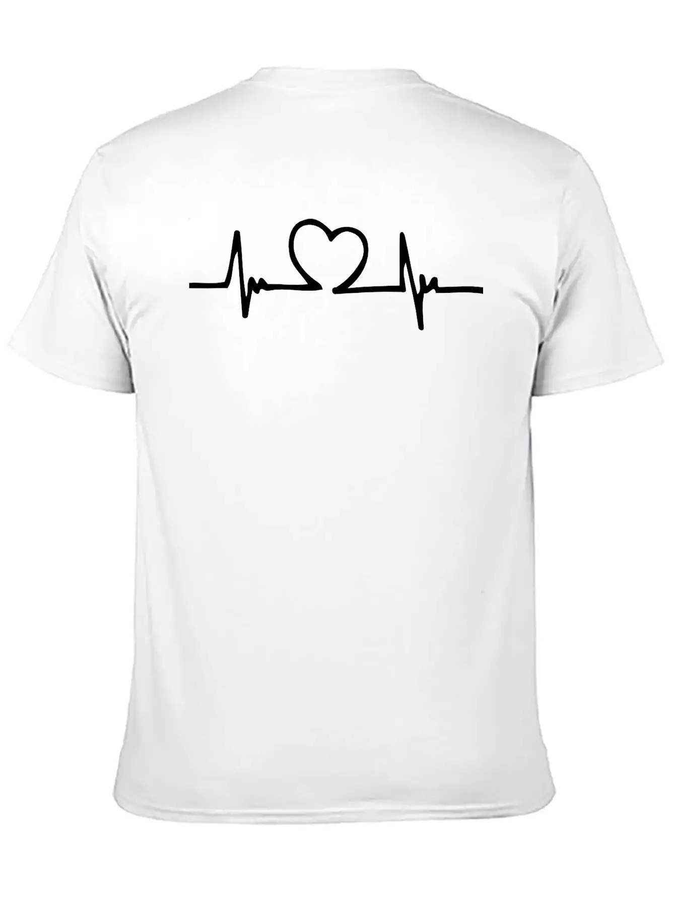 Heart Heartbeat Showing A Pulse Casual Graphic T-Shirt – Simple And Comfortable Daily Wear