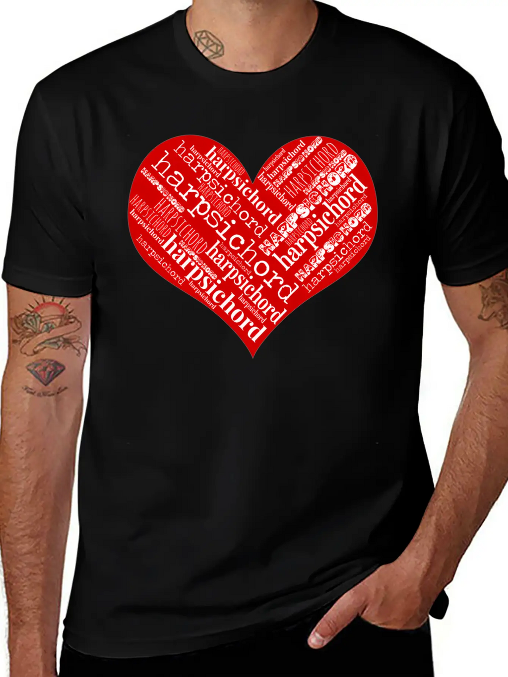 Heart Love Harpsichord Unisex Casual T-Shirt – Clean Design For Daily Comfort