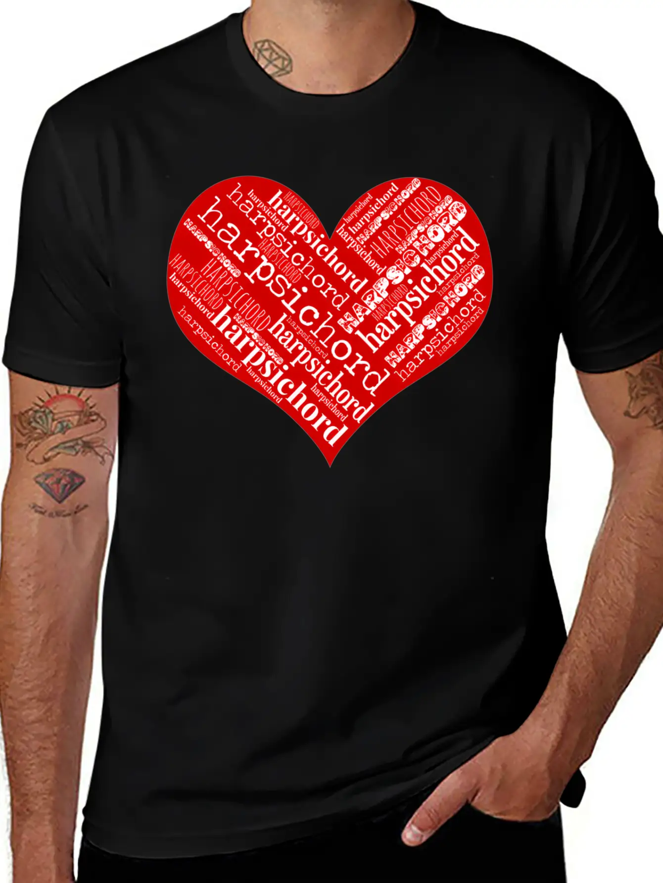 Heart Love Harpsichord Unisex Casual T-Shirt – Clean Design For Daily Comfort